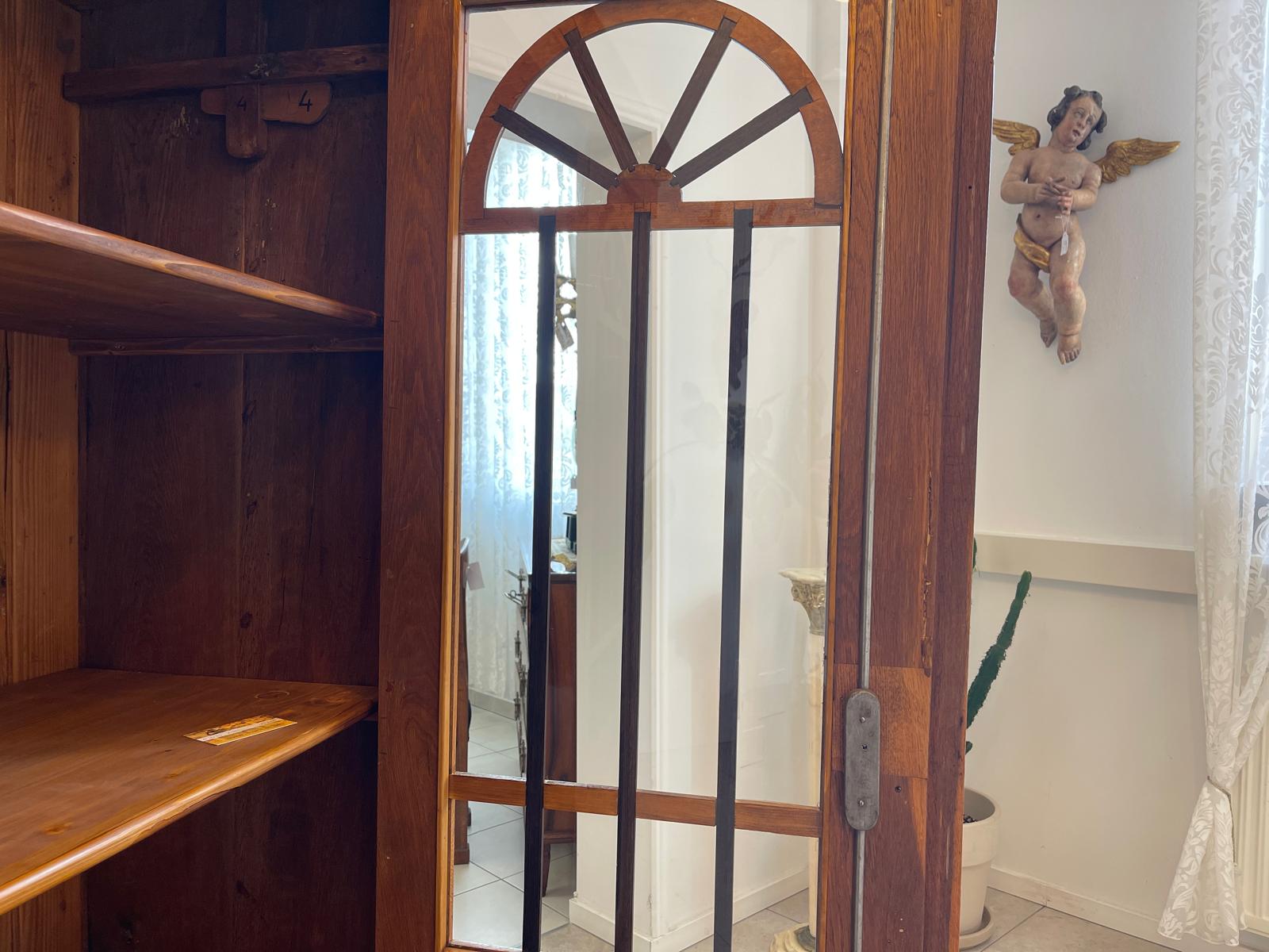 SALE Biedermeier Vitrine Bücherschrank Sammlervitrine Eichenholz Antiquität G1133