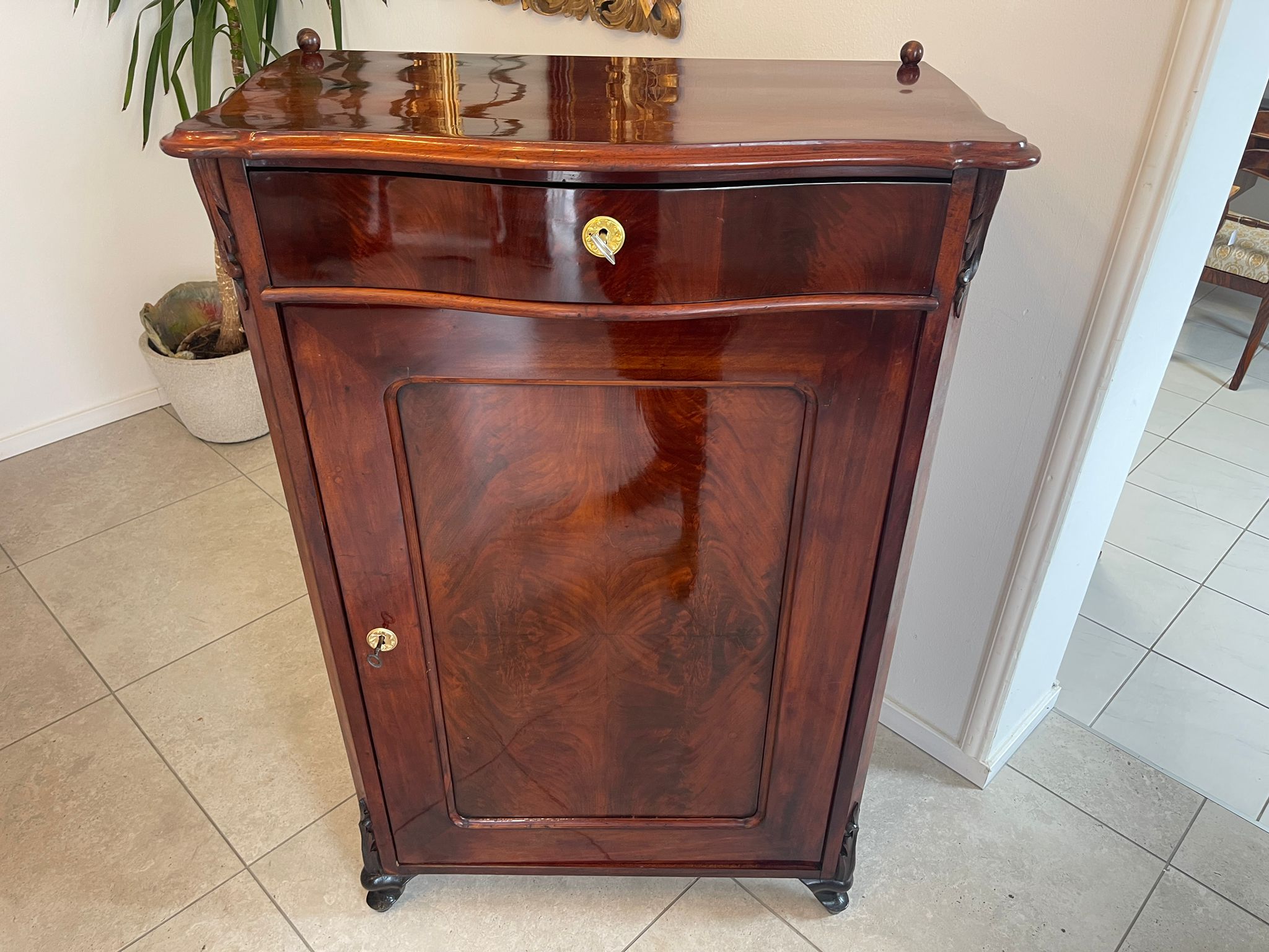 Spätbiedermeier Vertiko Halbschrank Antiqutität Rarität G1614