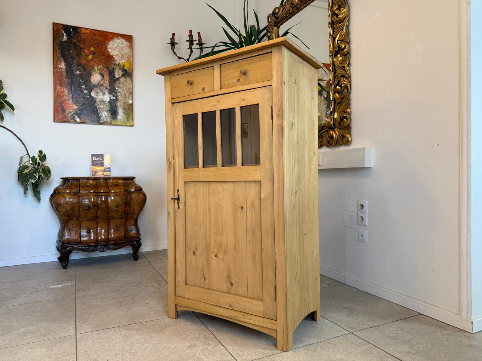 Bäuerliches Vertiko Bücherschrank Halbschrank Bauernschrank Weichholz D1186