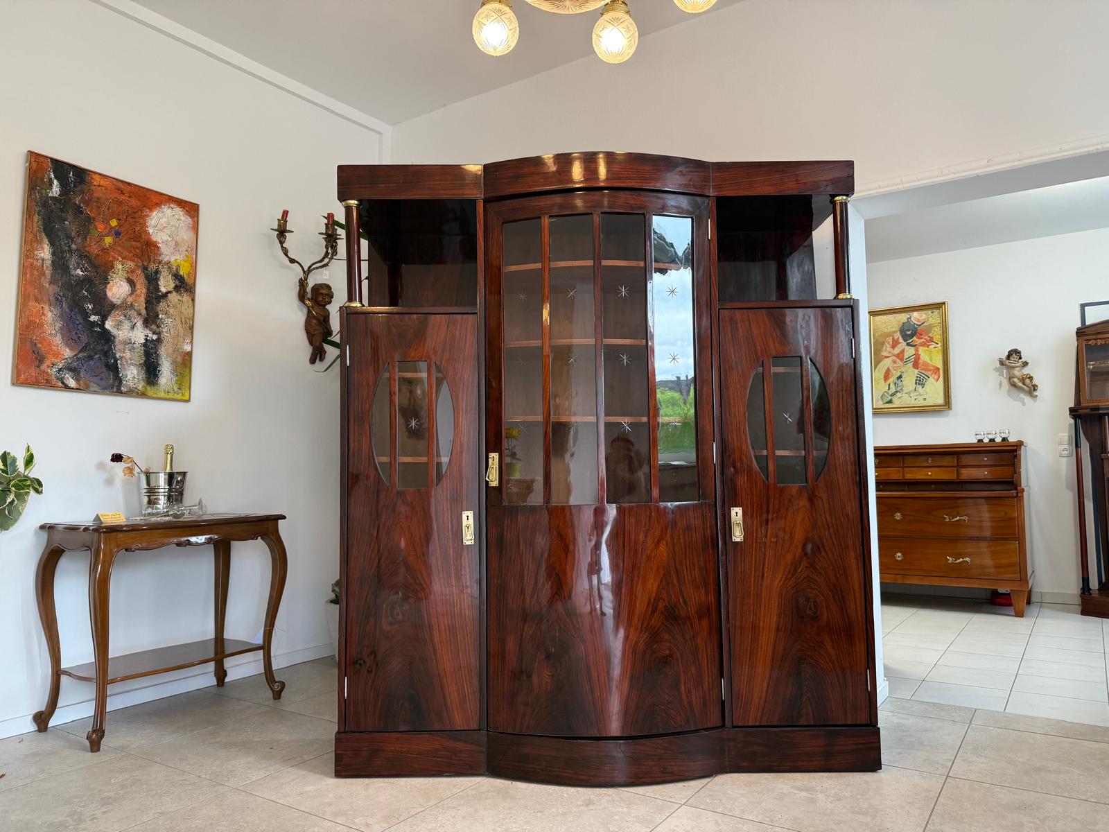 Sale Restaurierte Jugendstil Glasschrank Vitrine Bücherschrank Antiquität G1819