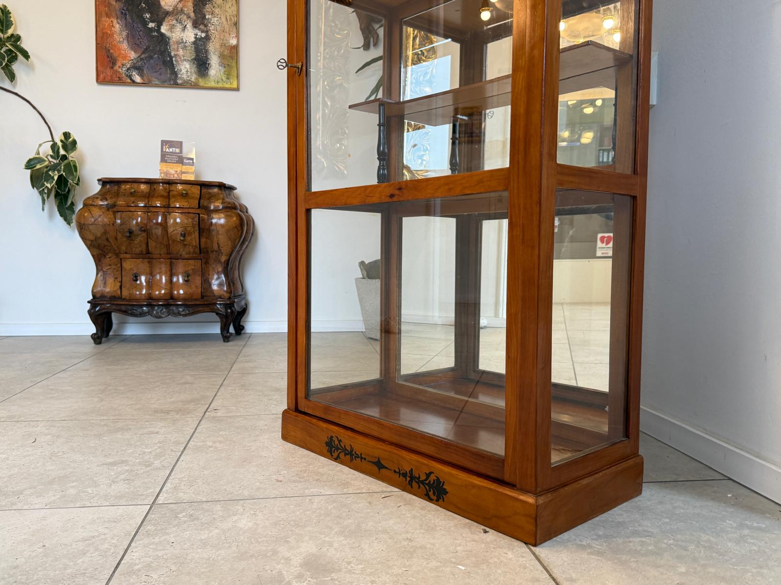 Antiquität Biedermeier Vitrine Bücherschrank Antiquität D1150