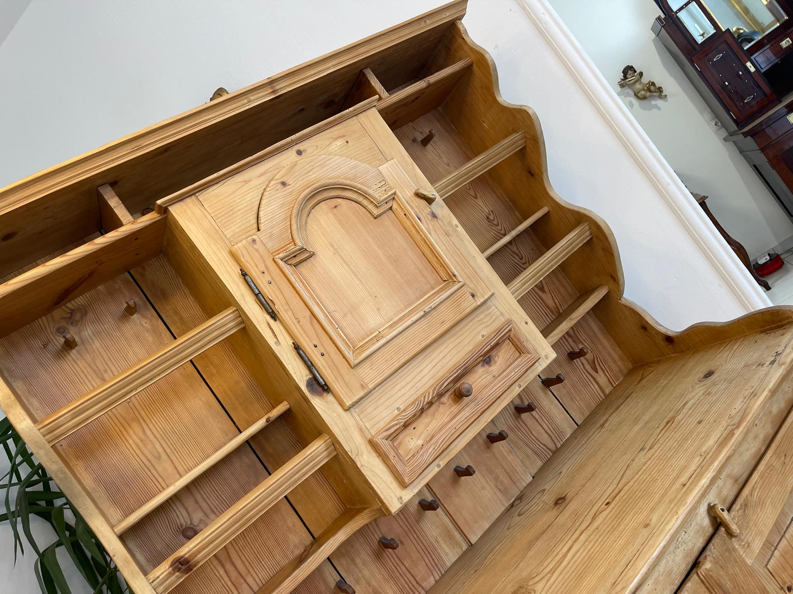 Alte Bäuerliche Aufsatzstellage Anrichte Küchenschrank G1350
