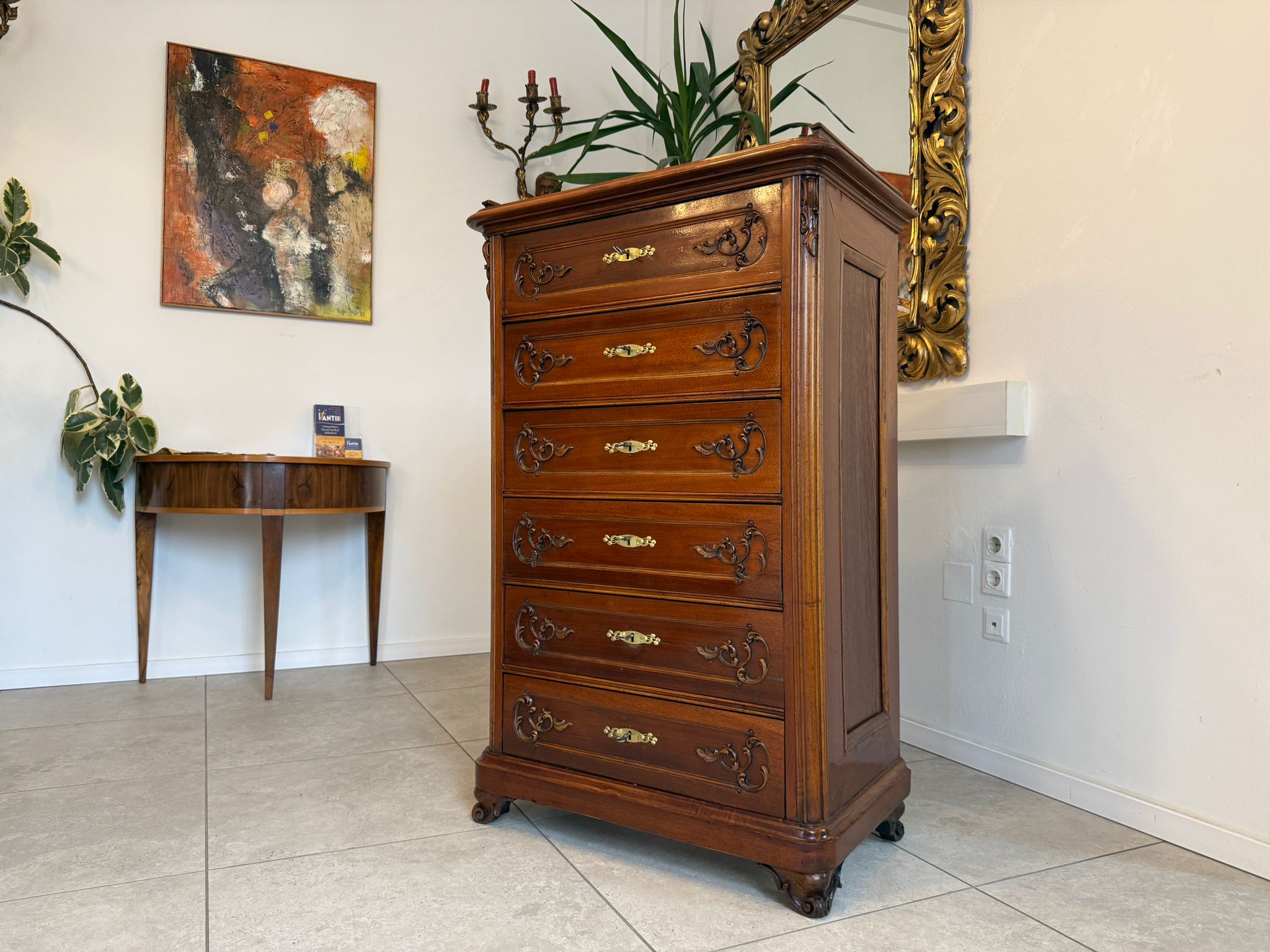 Restaurierte Gründerzeit 6 Ladenkommode Wochenkommode Antiquität D1106