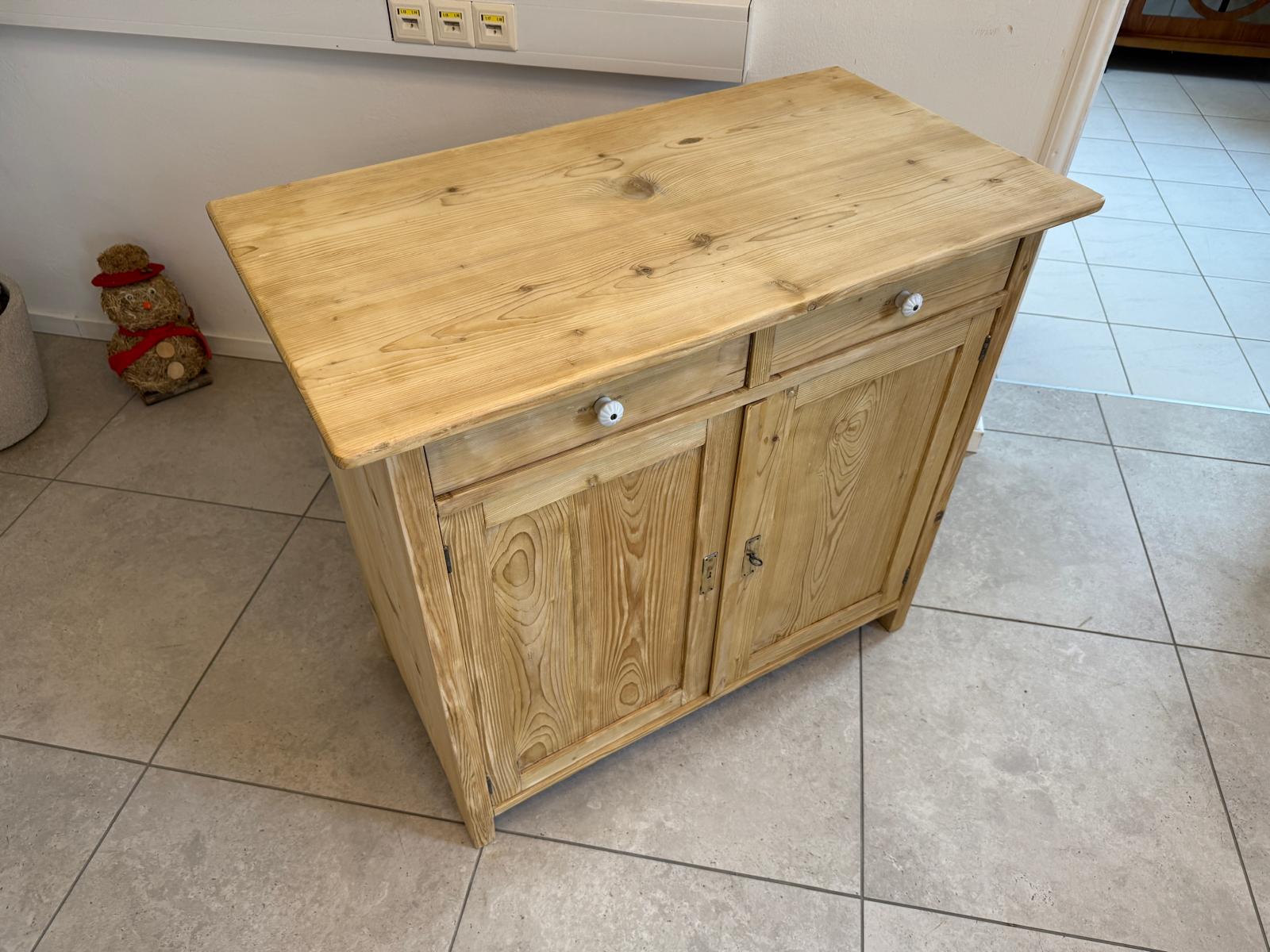 Originale Jugendstil Anrichte Naturholzmöbel Weichholz G2334