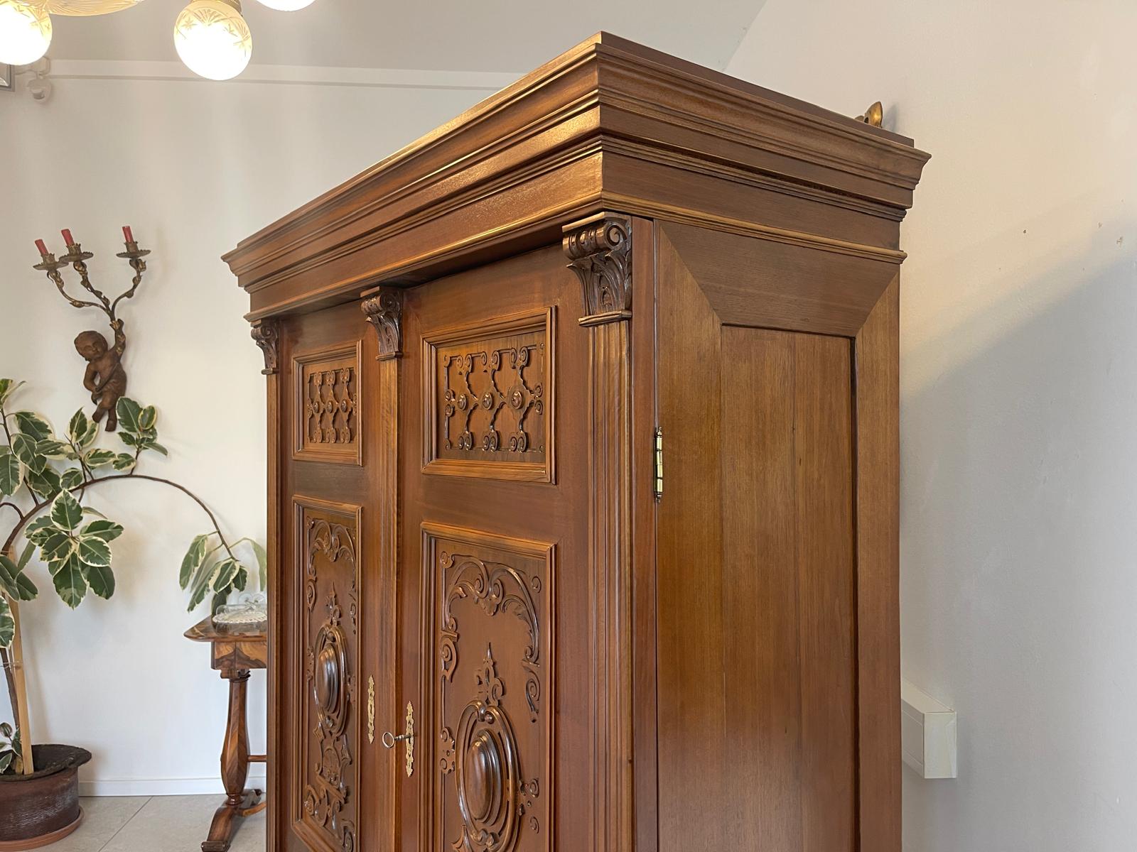 originaler Gründerzeit Schrank Kleiderschrank G1602