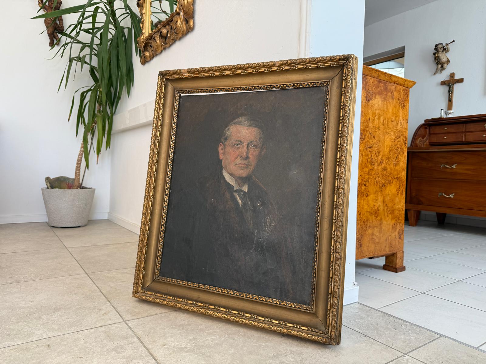 klassisches Herrenporträt, Öl auf Leinwand G1865