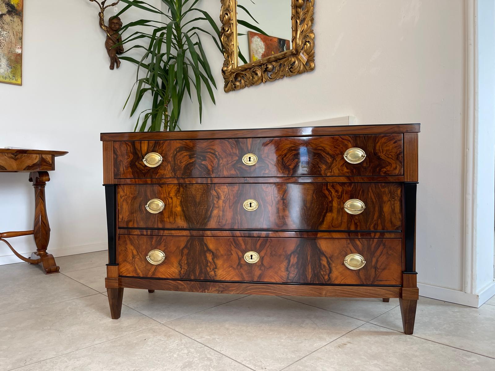 Sale Restaurierte Biedermeier Kommode Schwarze Lasenen Antiquität G1676-1