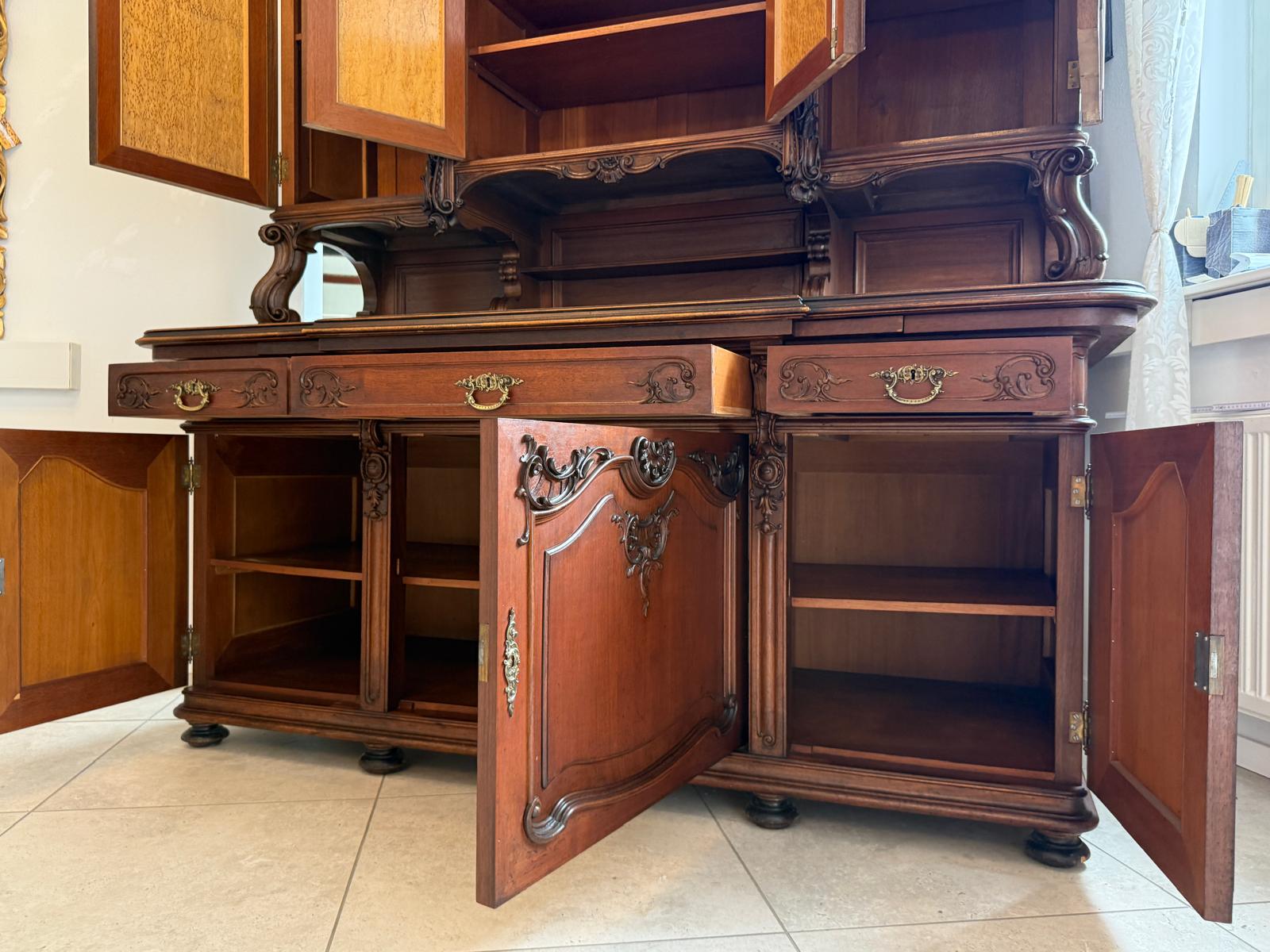 Figurales Pfeiferlbarock Aufsatzbuffet Altarschrank Aufsatzschrank / Buffet – D2658