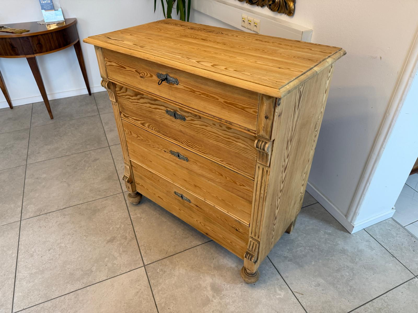 Bäuerliche 4 Ladenkommode Ladenschrank Vollholz Gründerzeit G2332