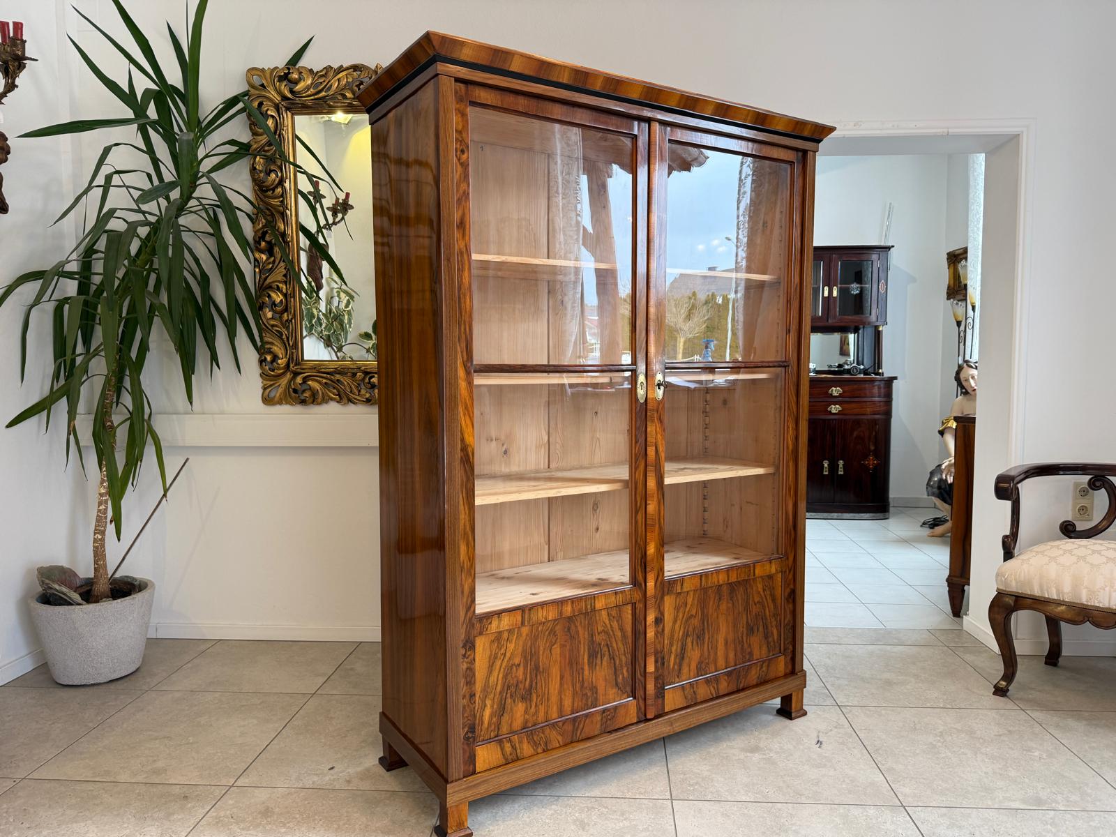 SALE Restaurierte Biedermeier Vitrine Bücherschrank Sammlervitrine Antiquität D1200