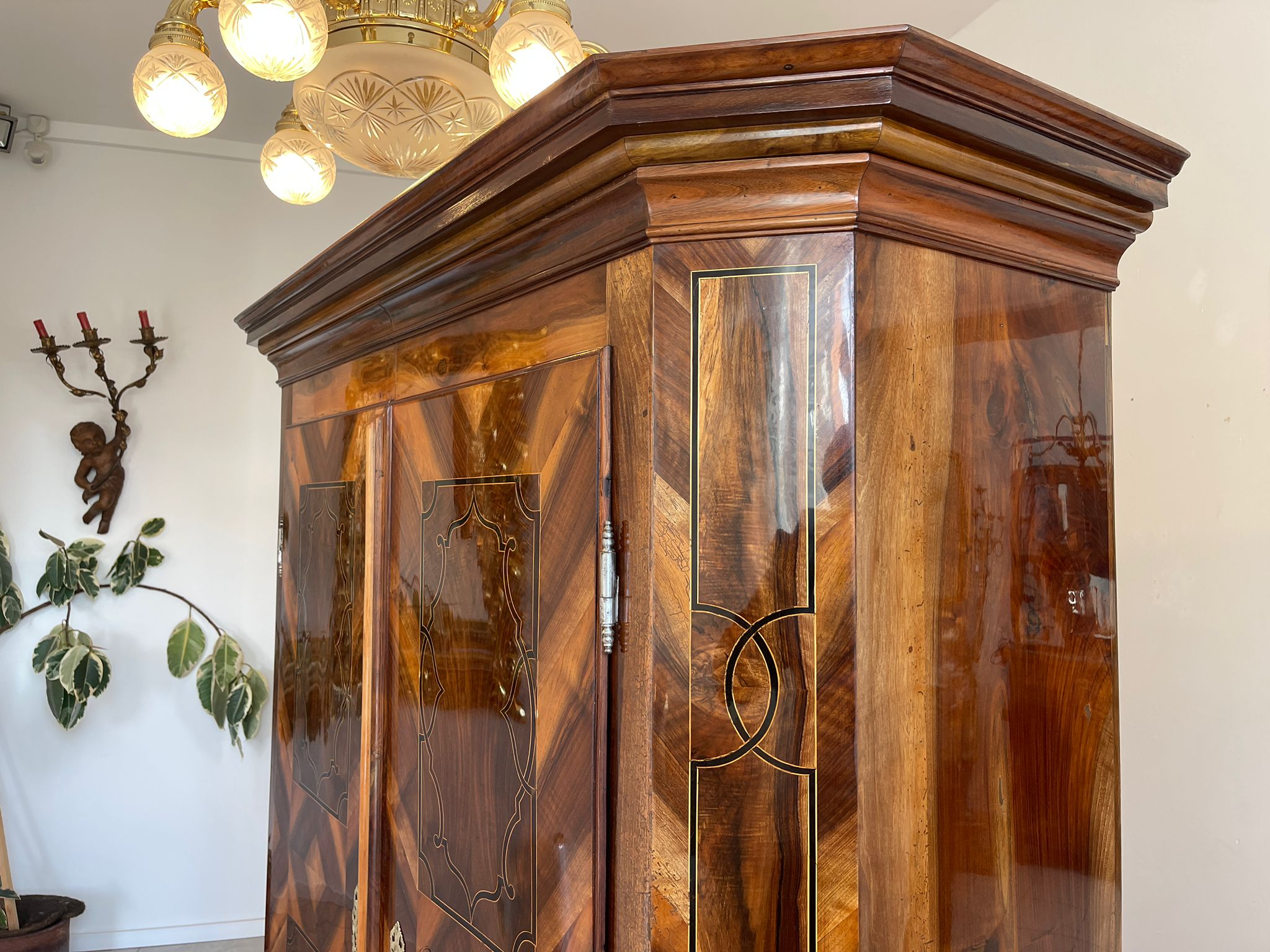 SALE Restauriert Barocker Hallenschrank Barockschrank Museumsexemplar Antiquität G1138