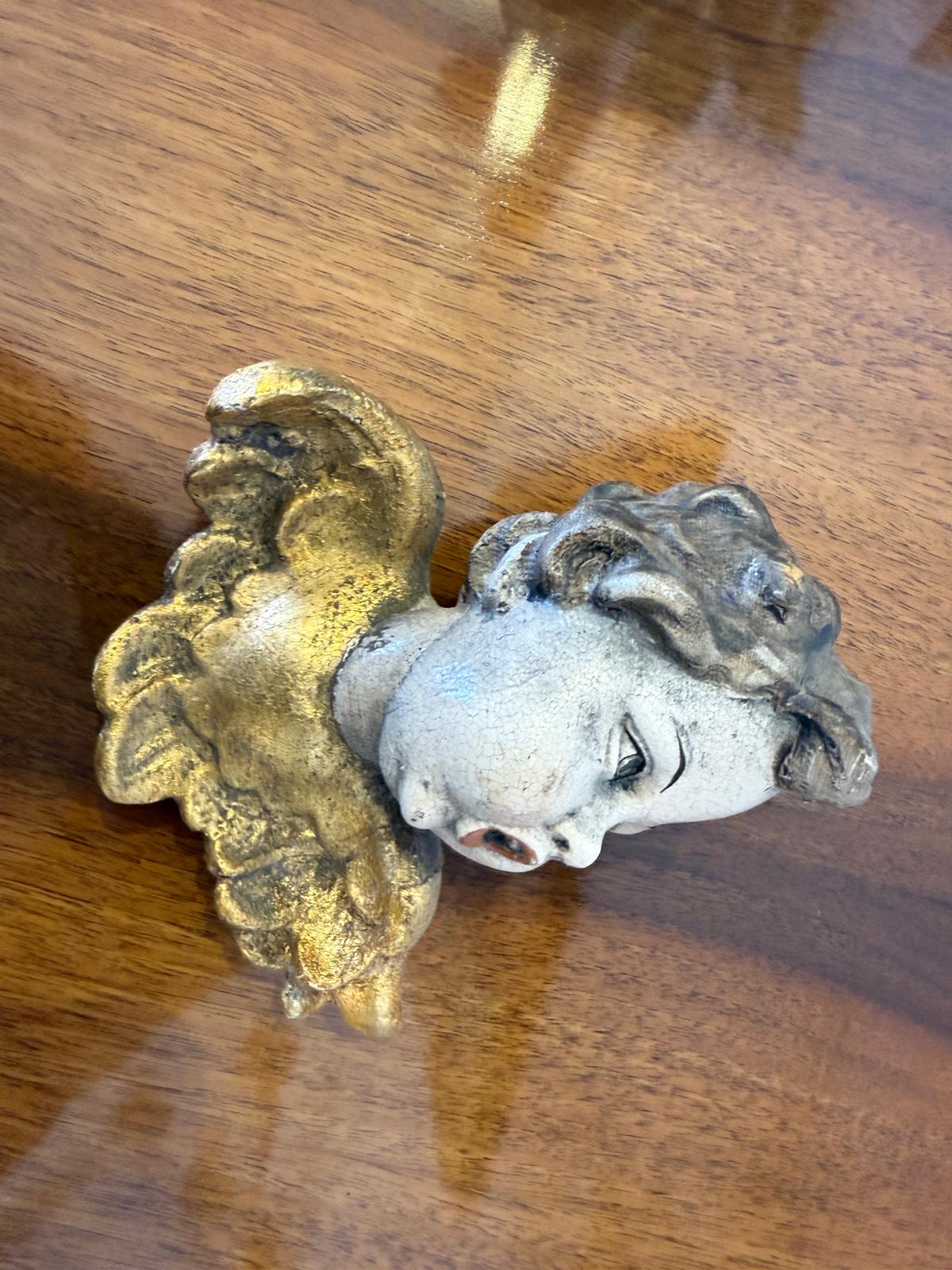 Hölzerner Engelkopf Engel Holzschnitzerei G2874 Kopie