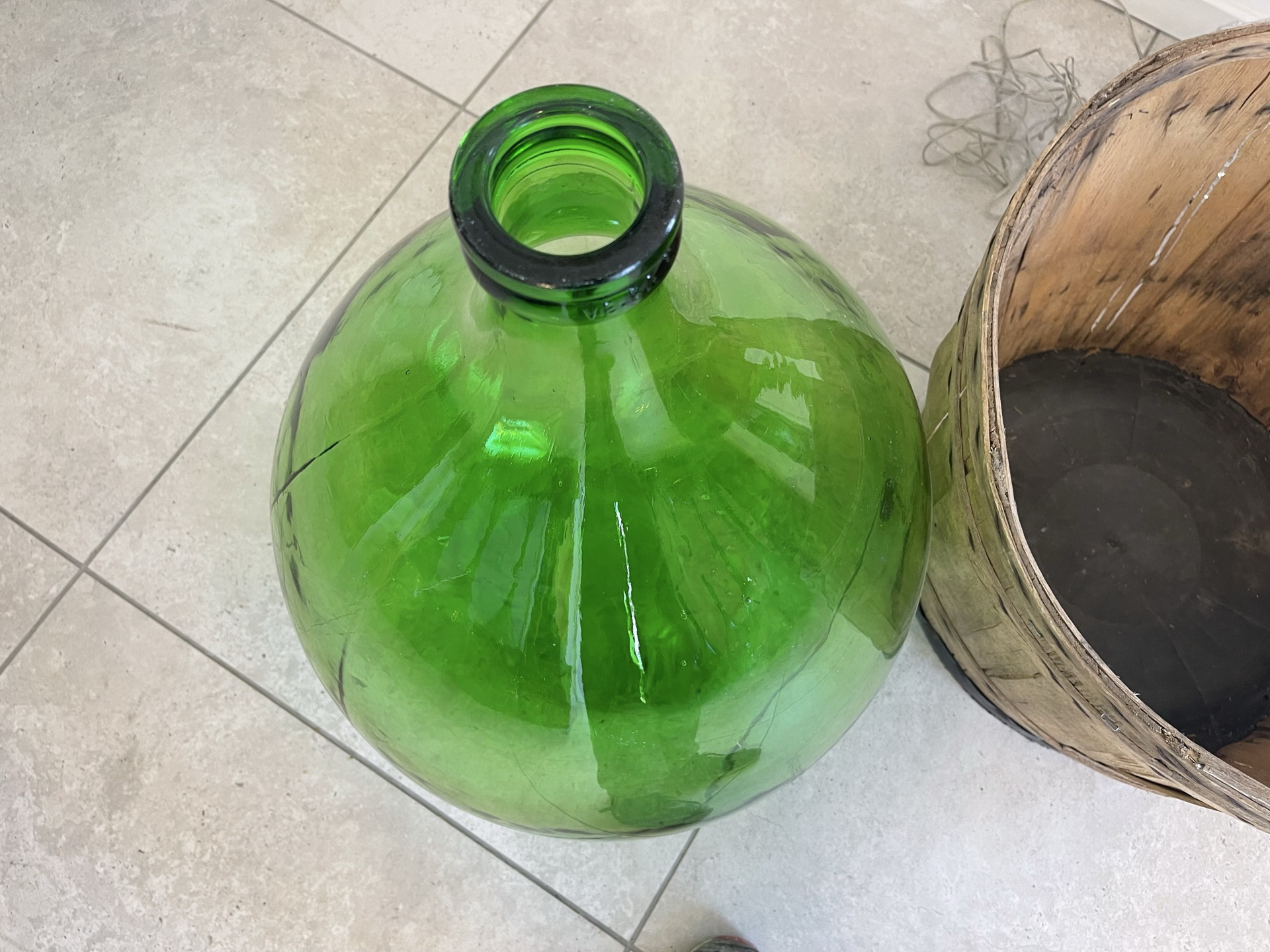bauernstube_181 Alte Ballonflasche Weinballon, Gärballon, Ballonflasche B1744Fl
