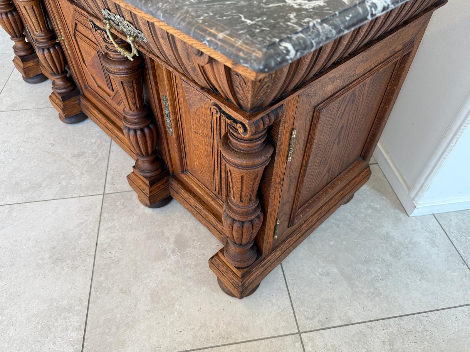 Sale Säulenanrichte Gründerzeit Anrichte Schrank Antiquität G1774