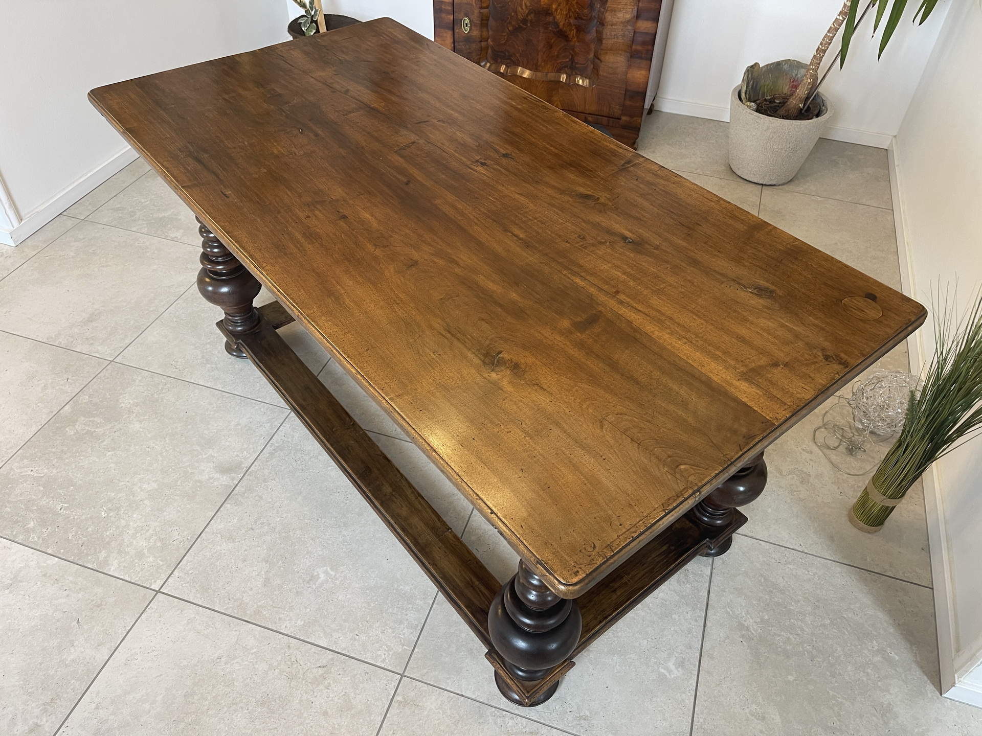 IMG_4635 Traum Barock Tisch Antik Tafeltisch aus Ulmenholz - Original A4226