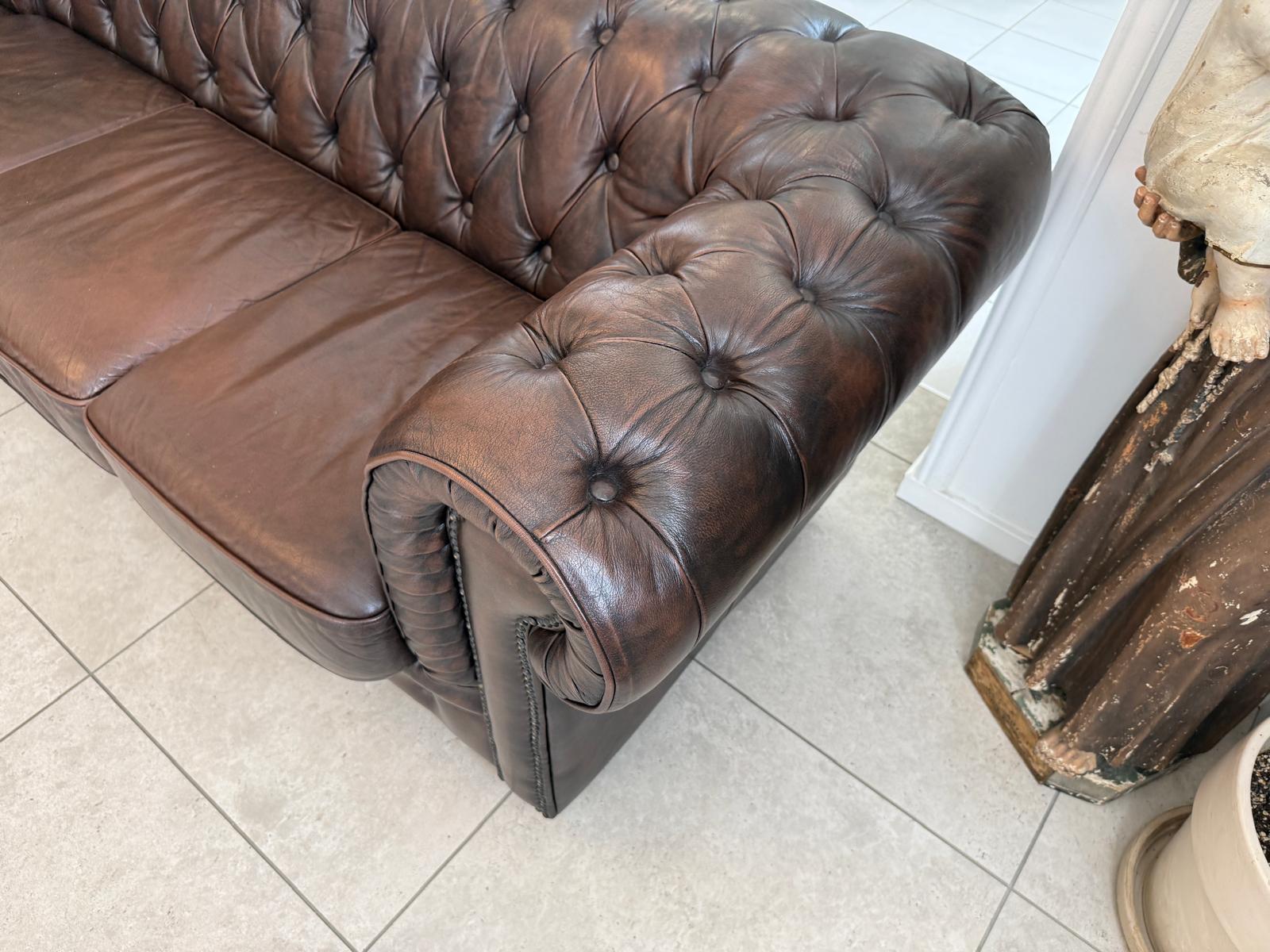 Chesterfield Ecksofa Clubsofa Couch Zigarrenbraun D2522