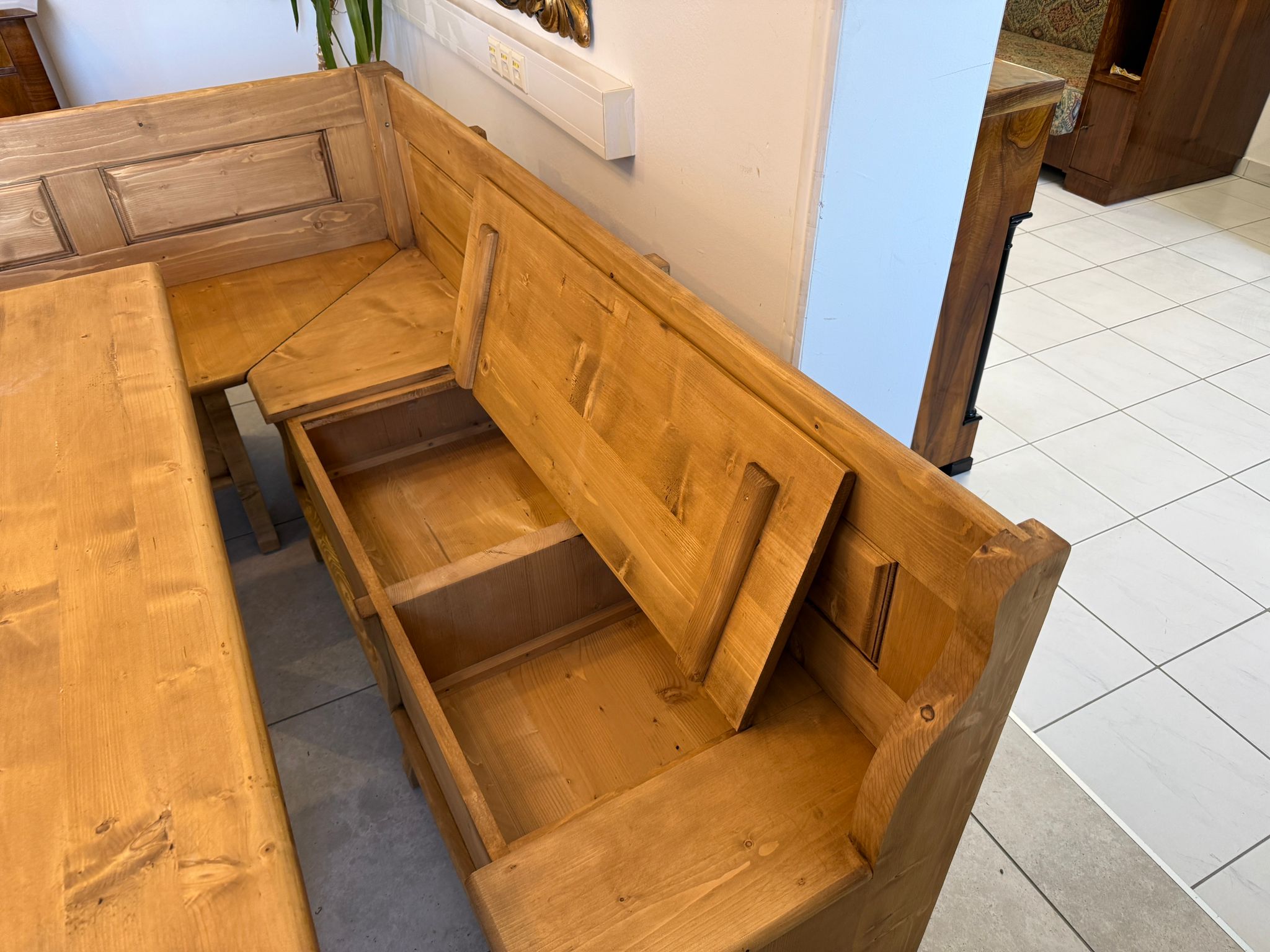 Bauernstube Eckbankgruppe Bauerntisch 4 Sessel Fichtenholz D2329