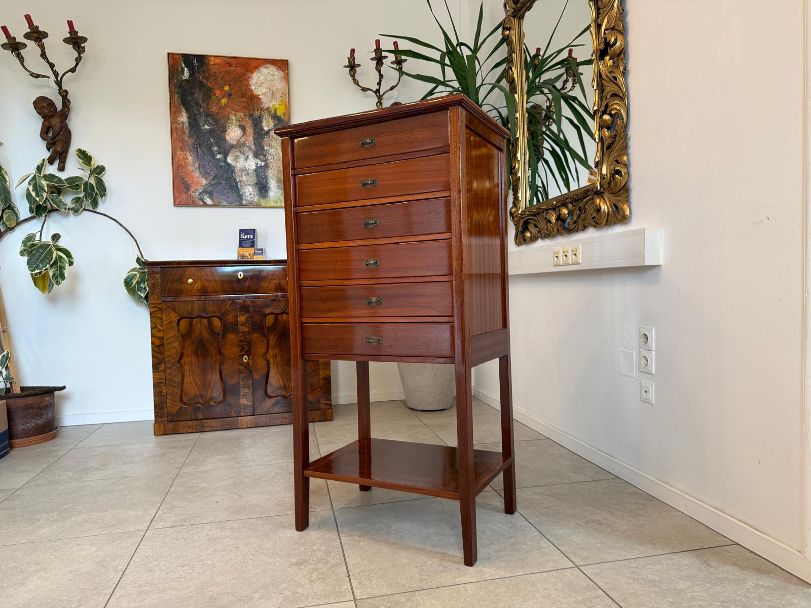 Jugendstil Aktenschrank Büroschrank restauriert Eichenholz D2476