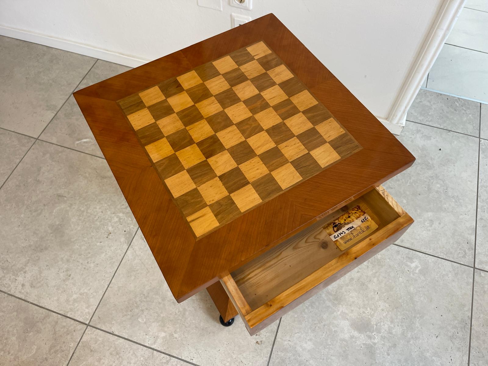 Restaurierter Biedermeier Spieltisch Tisch Schachtisch Konsoltisch G1743