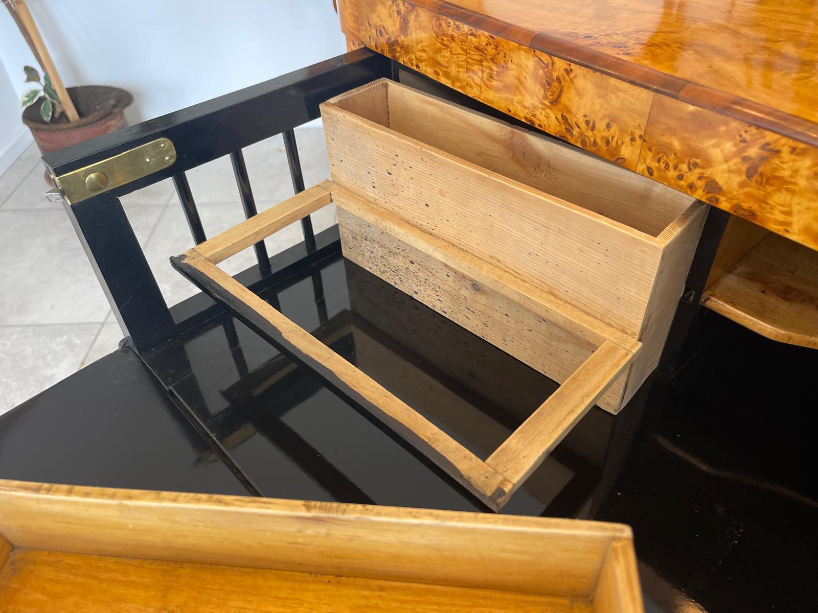 Restaurierte Biedermeier Schreibkommode Sekretär Pappelholz Antiquität G1747