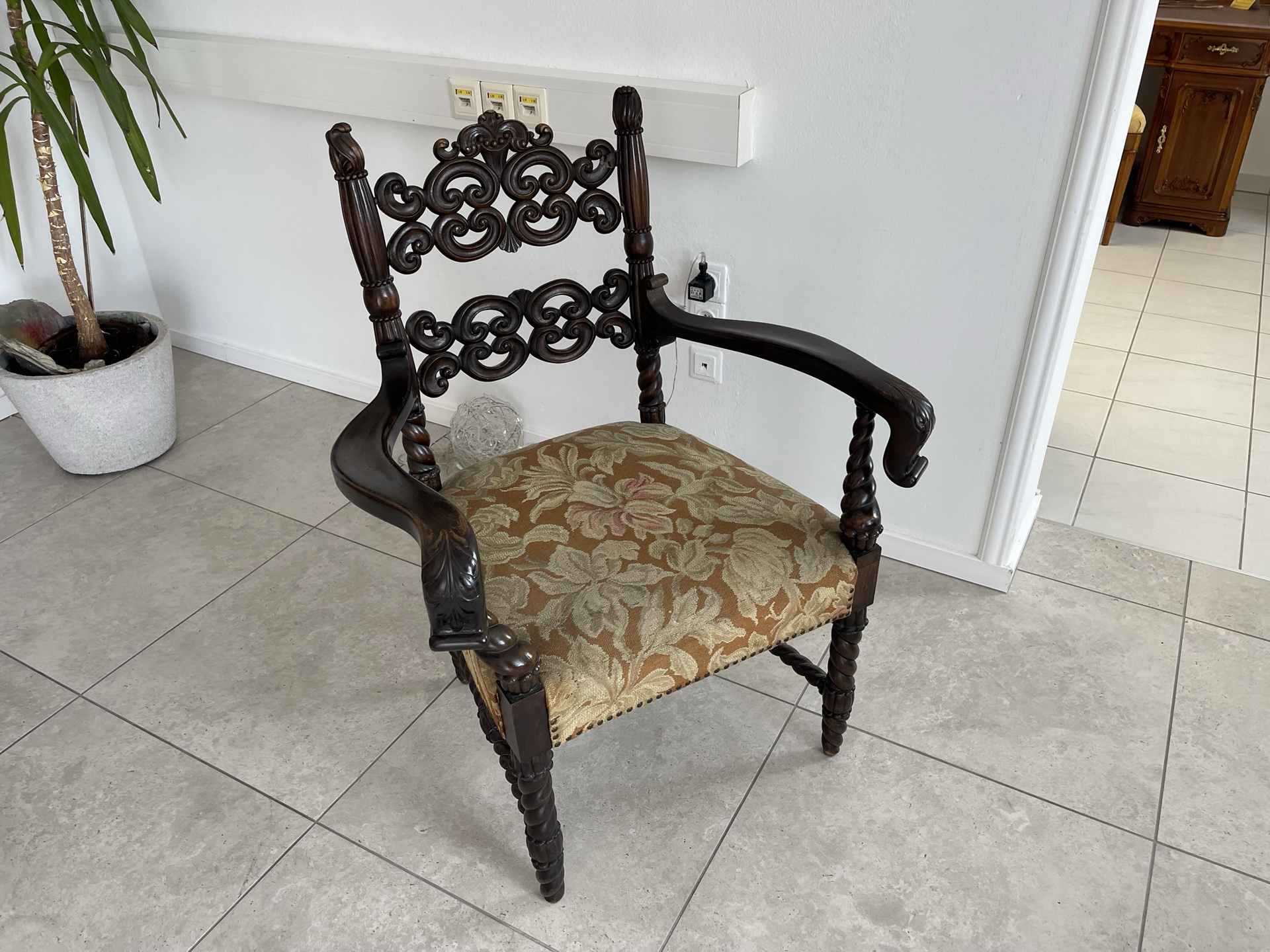originaler Historismus Fauteuil Armlehnstuhl i1812