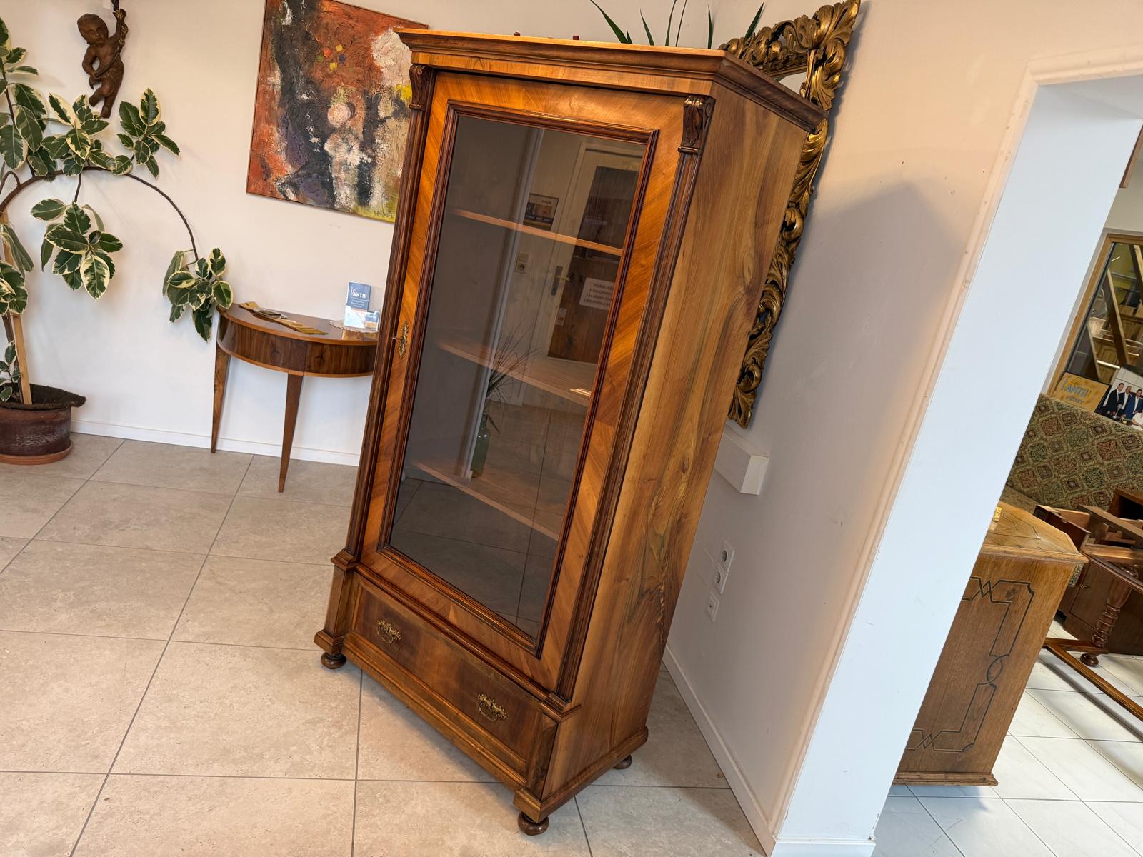 SALE Gründerzeit Vitrine Bücherschrank Sammlervitrine Antiquität D1063