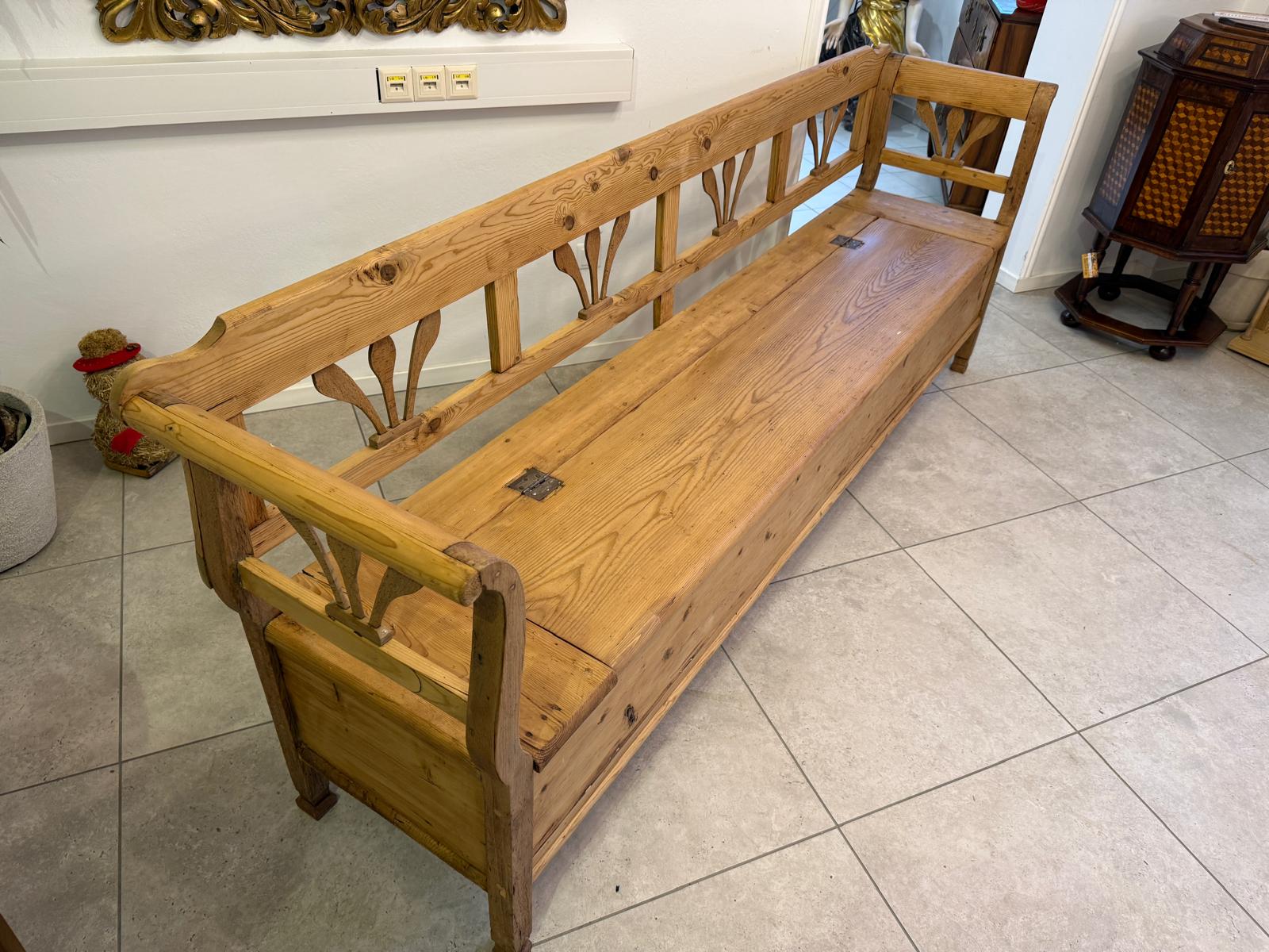 Sale Provinzielle Biedermeier Truhenbank Landhausbank Antik G2383