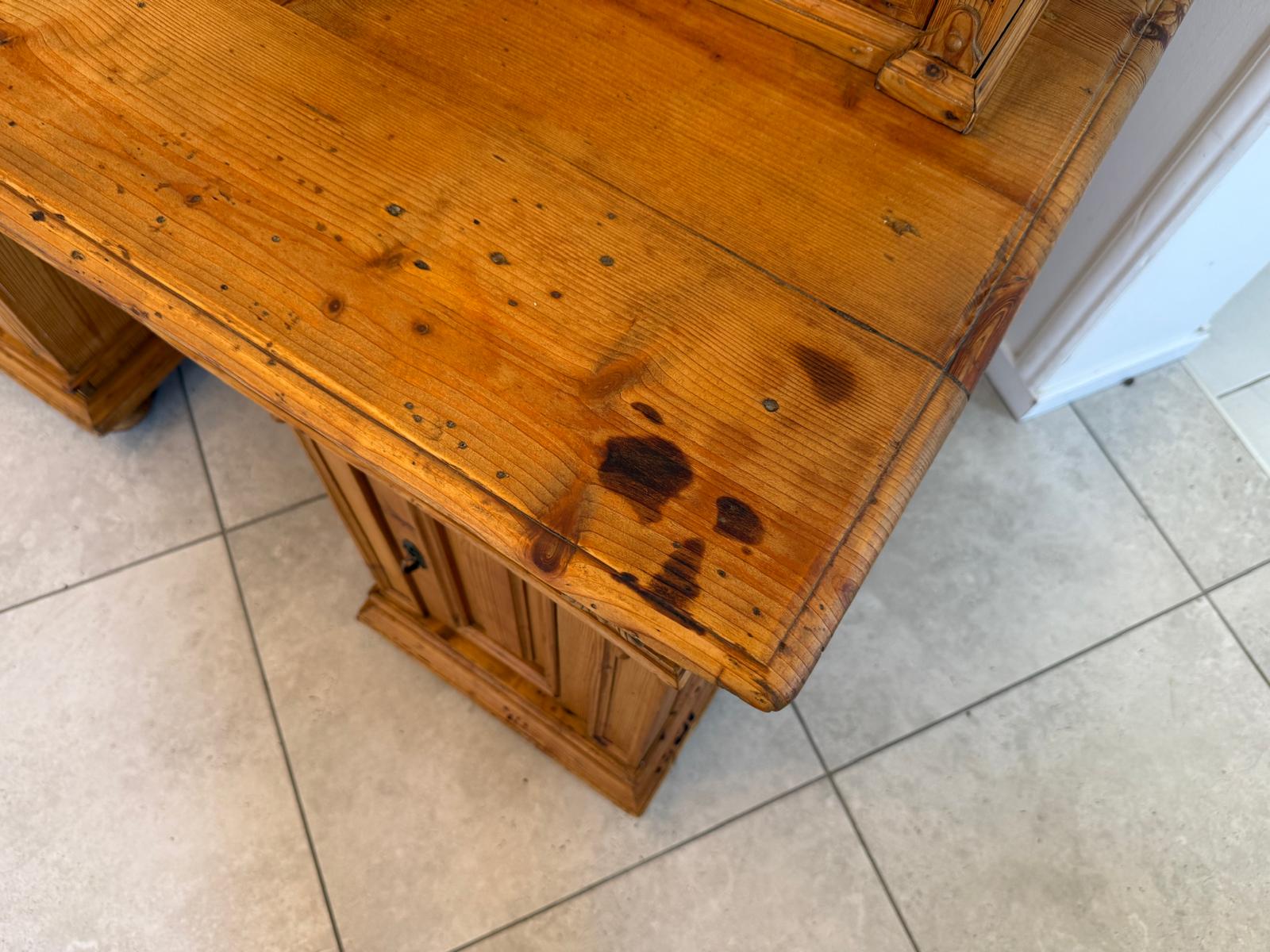 Bäuerlicher Gründerzeit Schreibtisch Sekretär Weichholz D2512