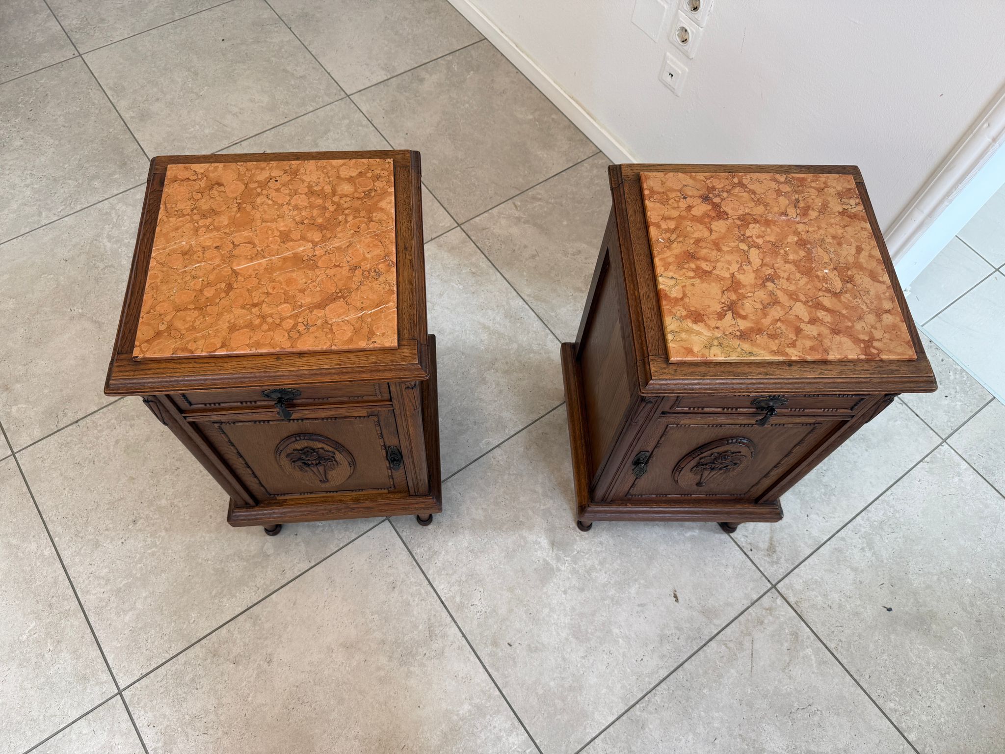 Jugendstil Kasterl Schrankerl Nachtkasterl 2 Stück D2282