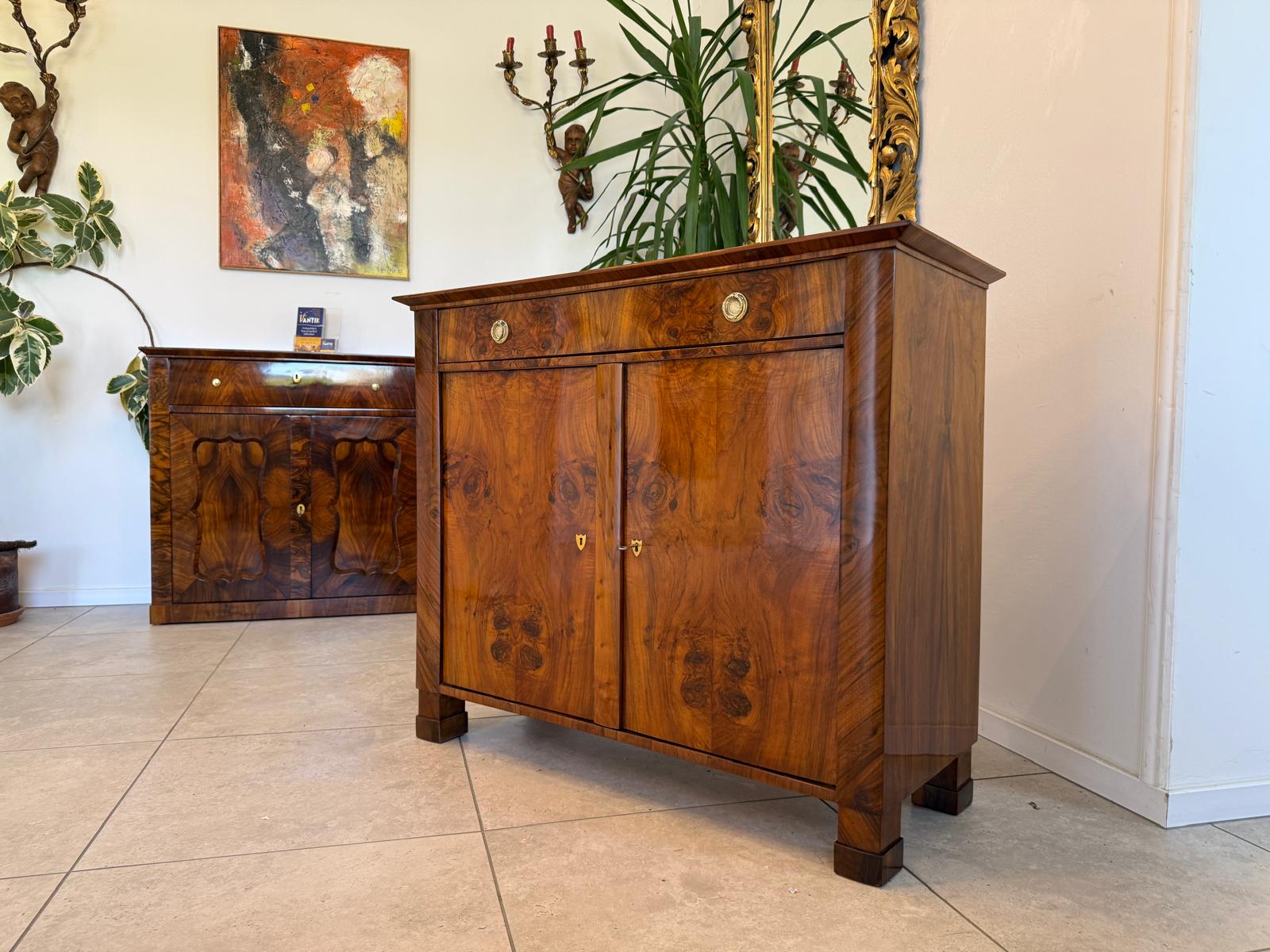 Biedermeier Trumeau Restauriert Antiquität Restauriert D2391