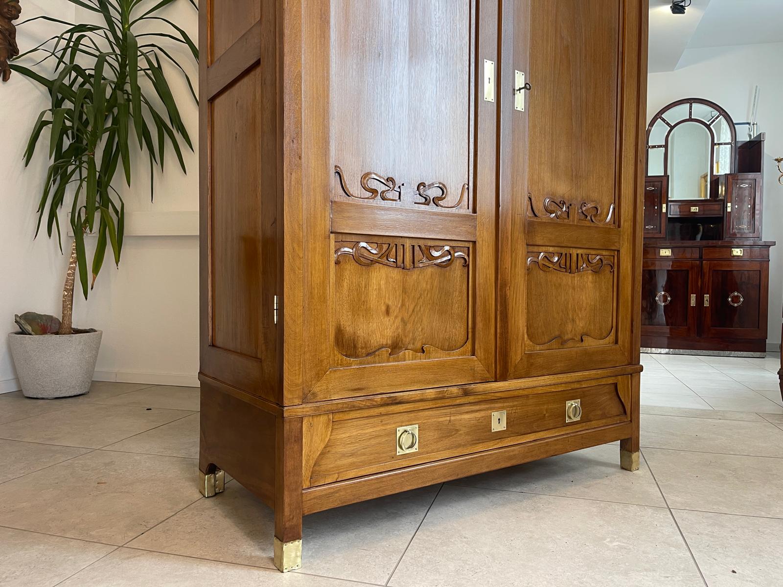 Jugendstil Schrank Kleiderkasten Jugendstil Bücherschrank G1515