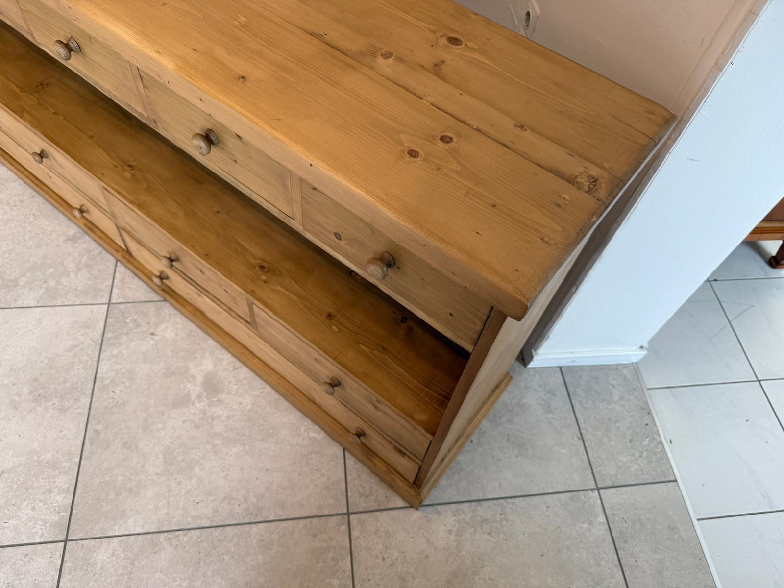 Praktische bäuerliche 12 Laden Kommode Anrichte Sideboard G2069