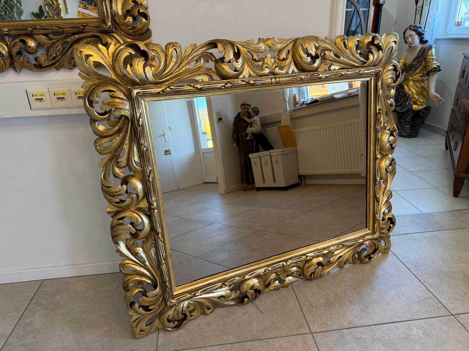 SALE Florentiner Spiegel Akanthusblattschnitzkunst Holzschnitzkunst Traum G2405