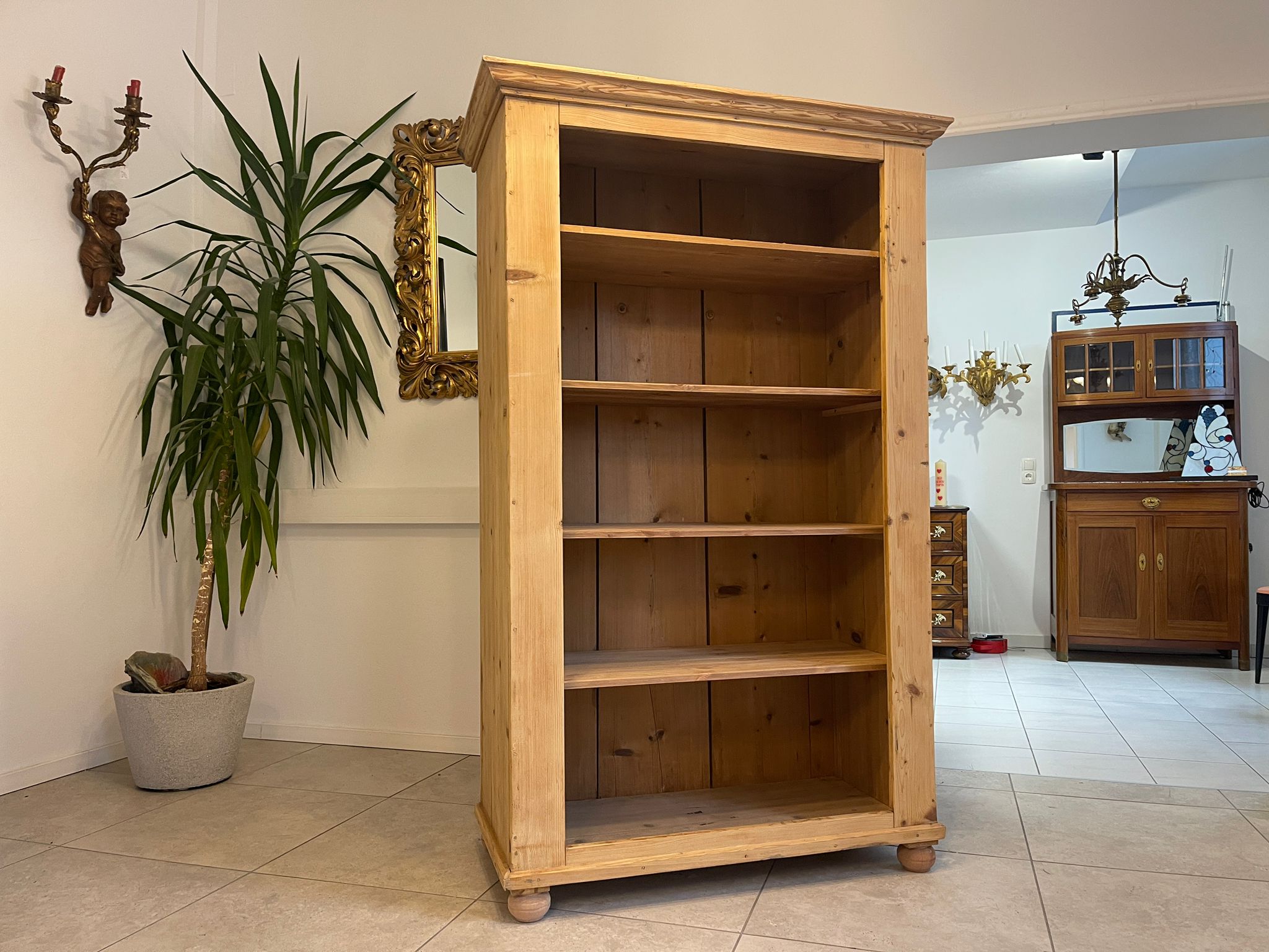 01c506e0-994f-47eb-b6c2-c685dd0b3d33-1 Bäuerliches Bücherregal Stellage Naturholz A5114
