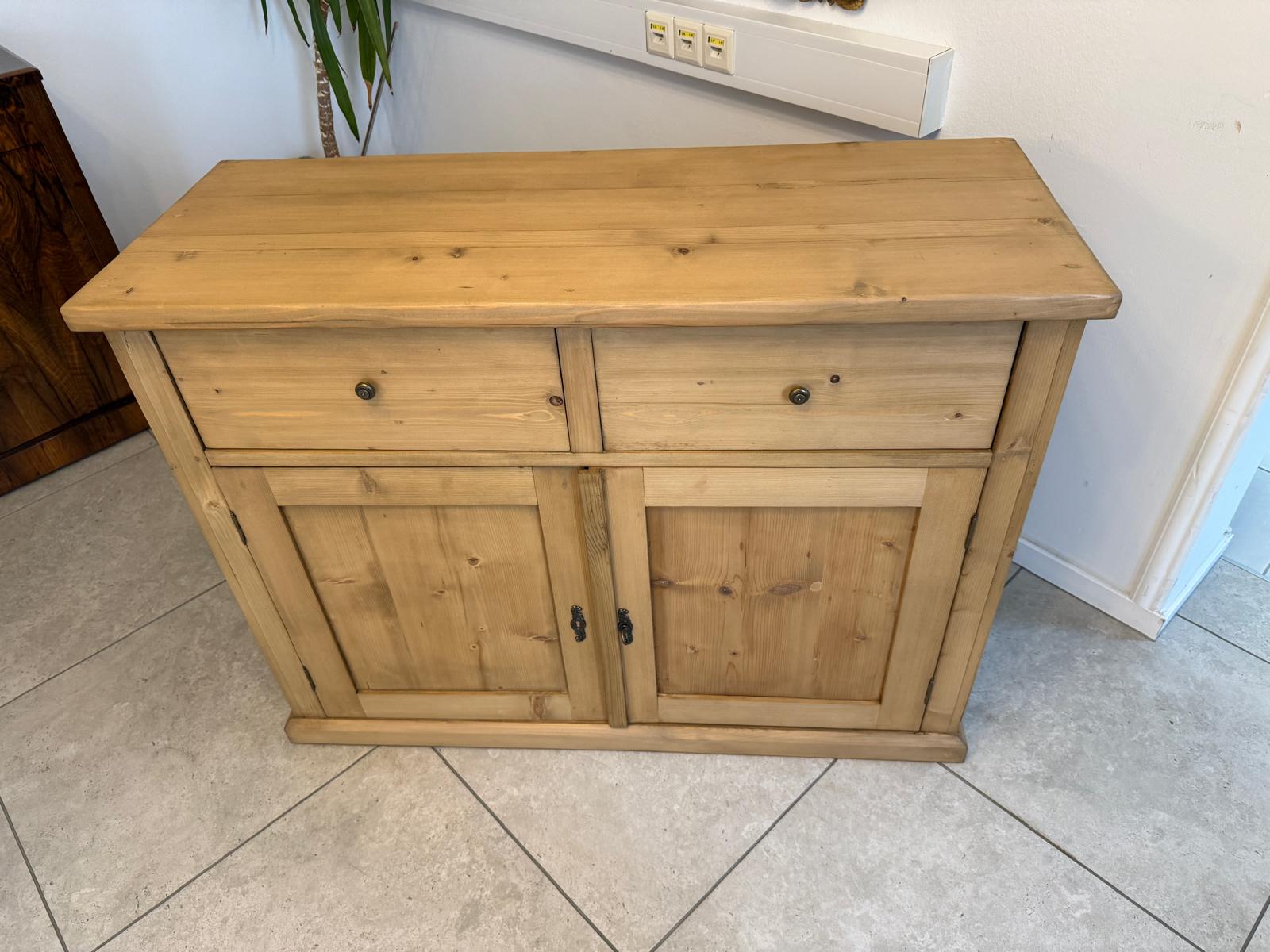 Bäuerliche Anrichte Laden Kommode Laden Kasterl Antik Weichholz D1126