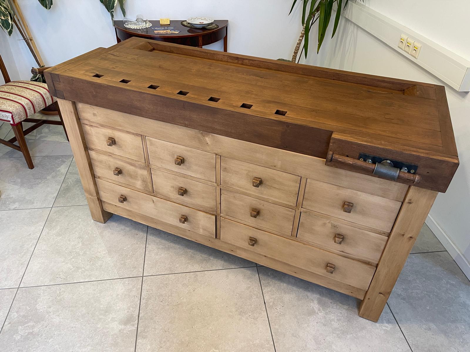 schwere Hobelbank,Werkbank Ladentisch B2194