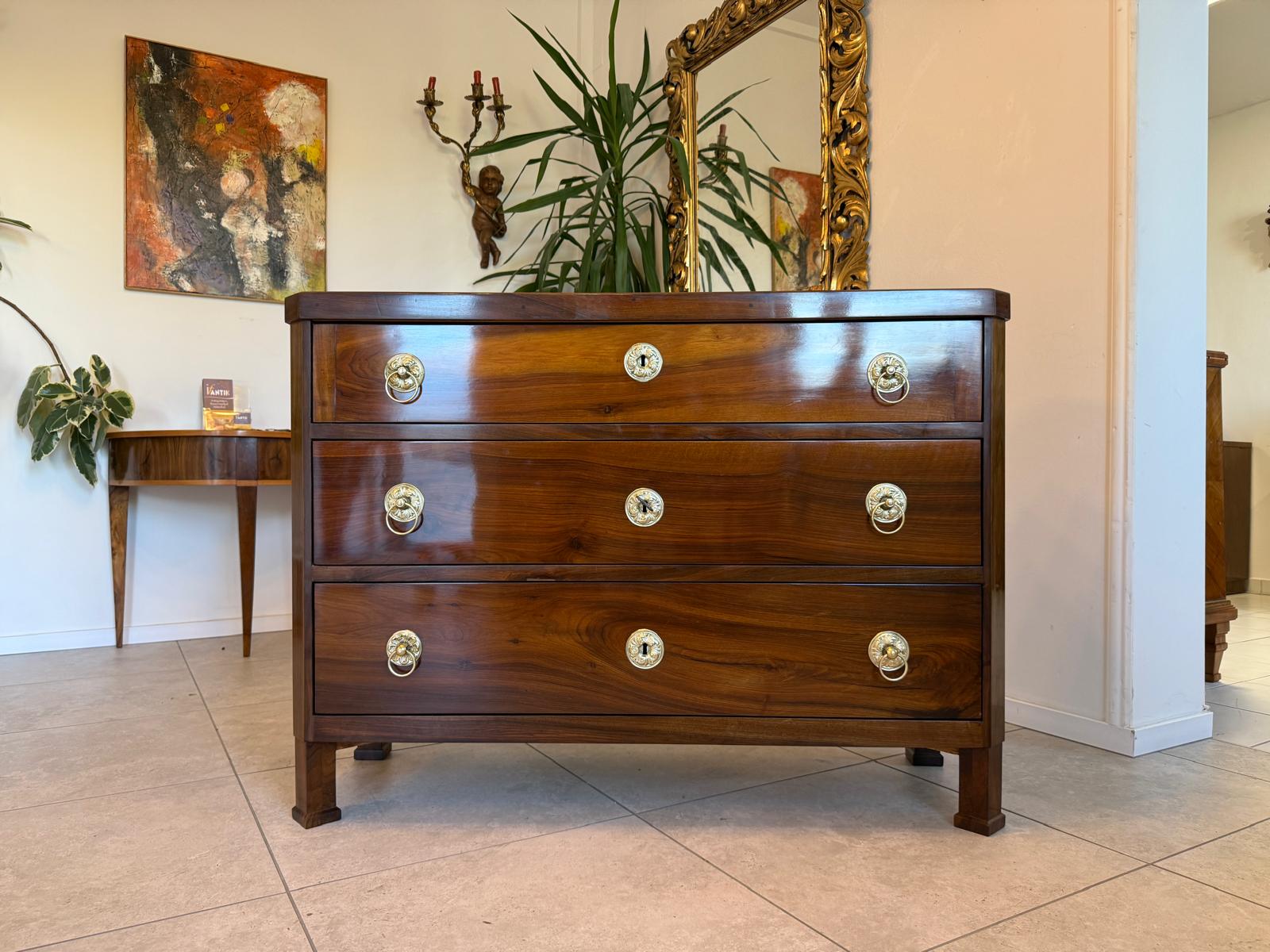 SALE Restaurierte Biedermeier Schreibkommode Nussholz Antiquität Antikmöbel G2158