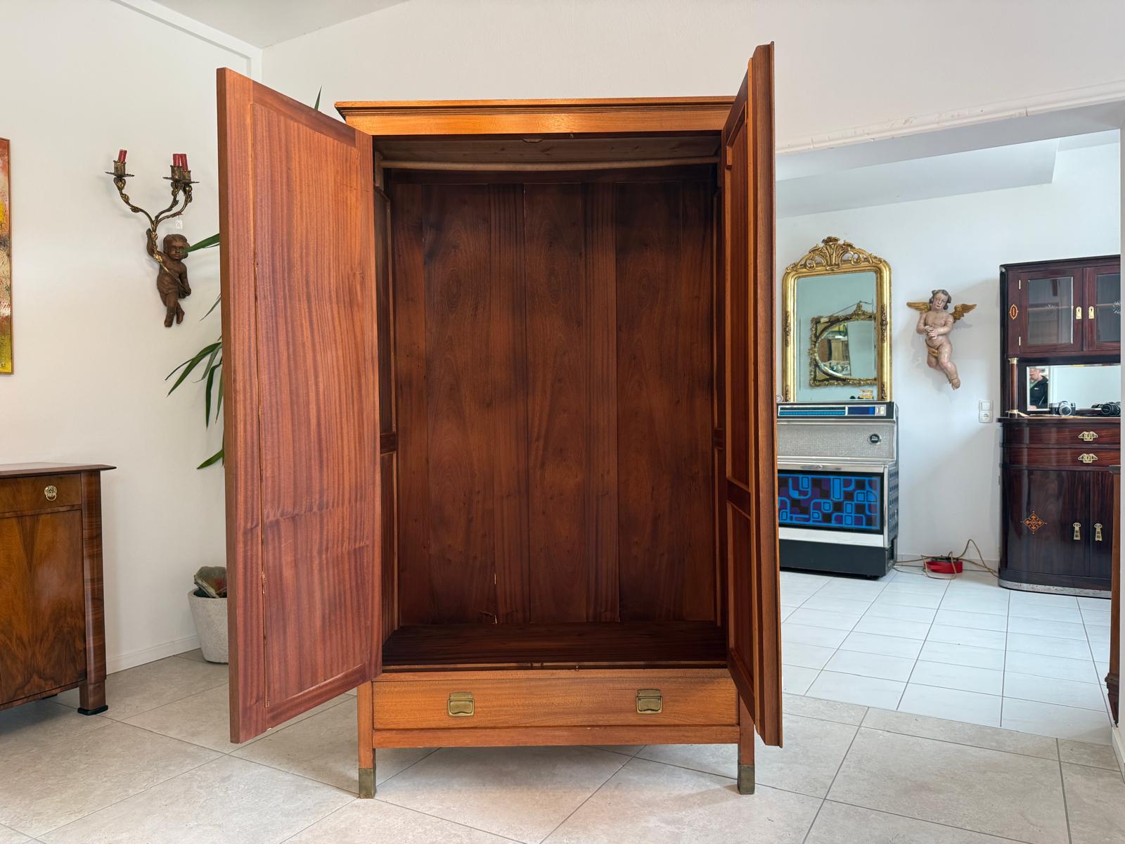 Jugendstil Schrank Kleiderschrank Spiegelschrank D2357