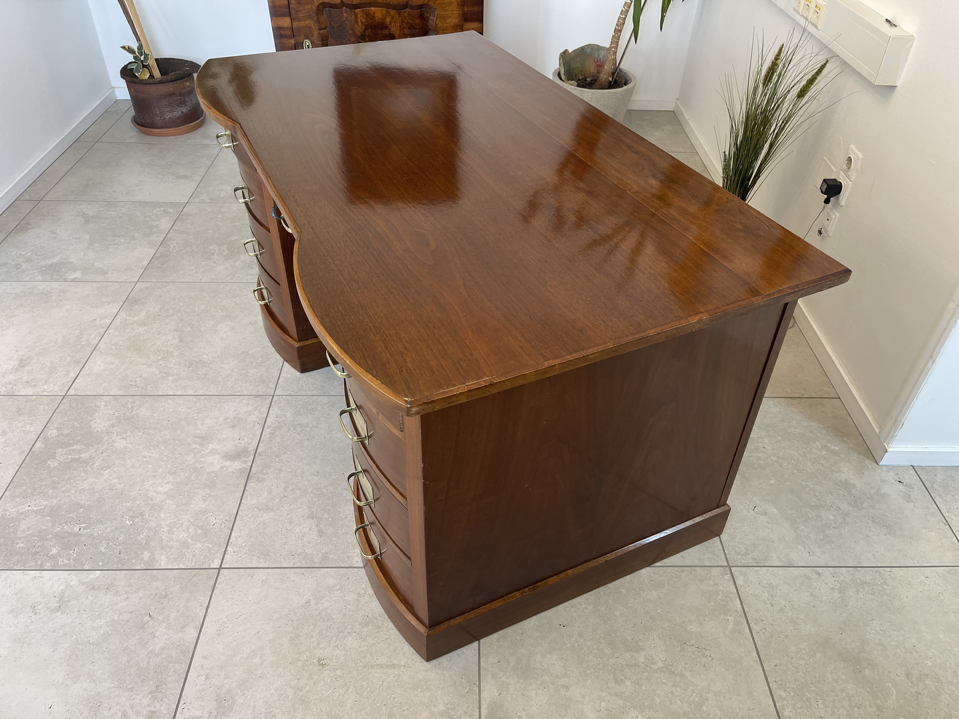 biedermeier_167_1 Jugendstil Schreibtisch Sekretär Freisteher Originalstück A4290