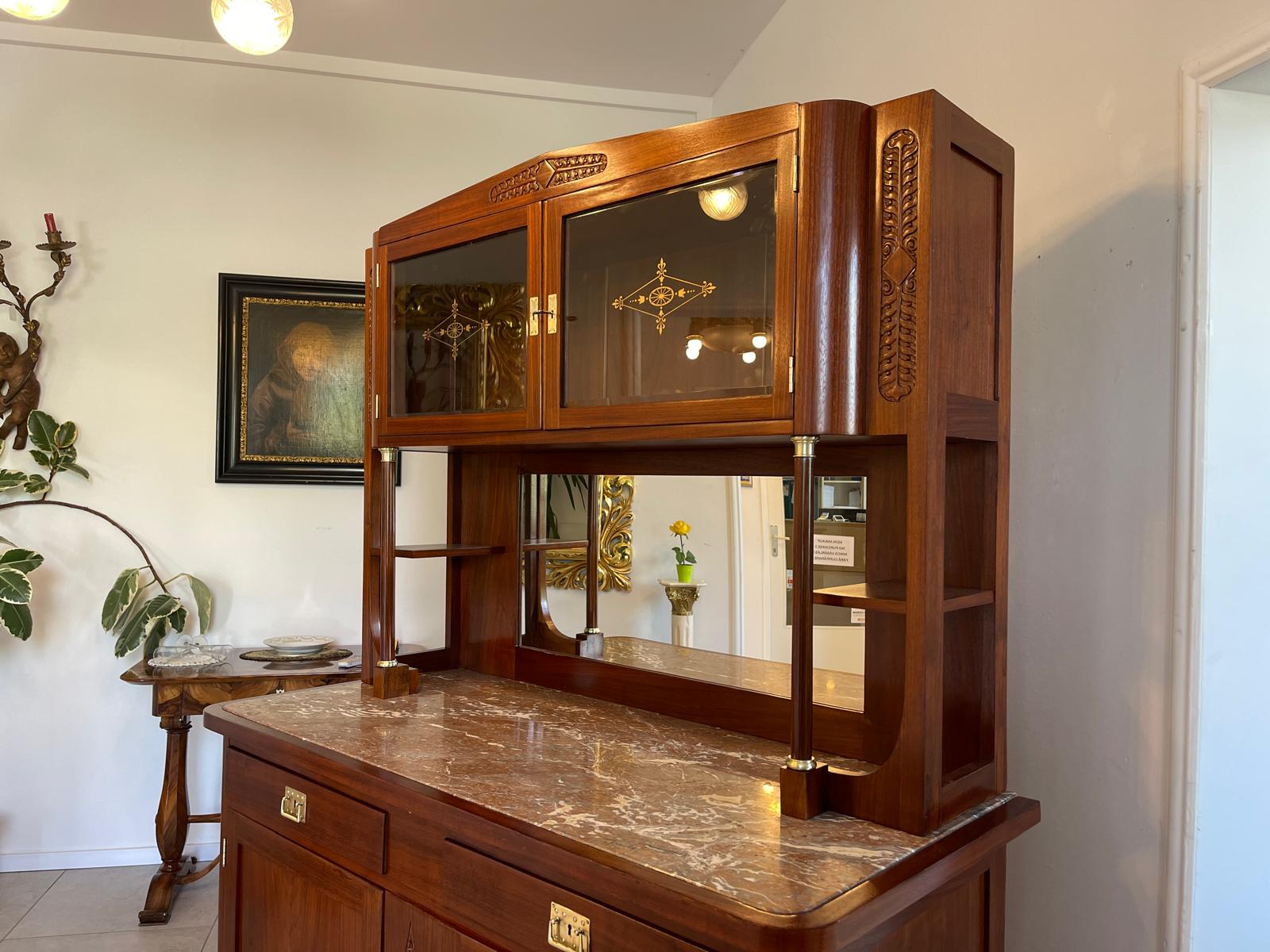SALE Restauriertes Jugendstil Aufsatzbuffet Etagere Bücherschrank Traum Antiquität G1639