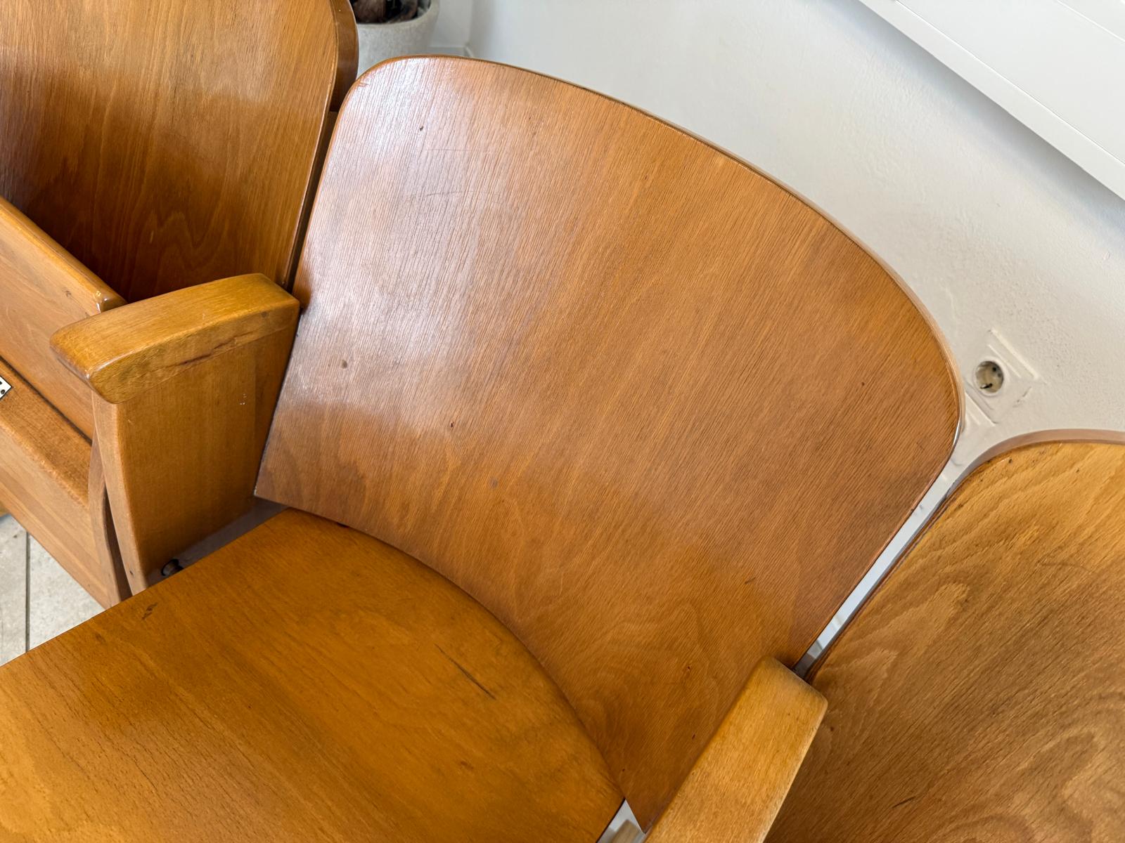 Originale Kinostuhlreihe Kinosessel 3er Set Klappstuhl D2628
