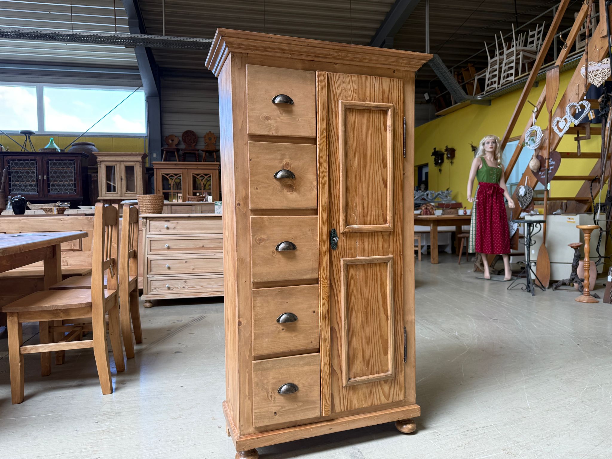 Uriger Biedermeier Brotschrank Almerschrank Vorratskasten Kasten Antik G1659