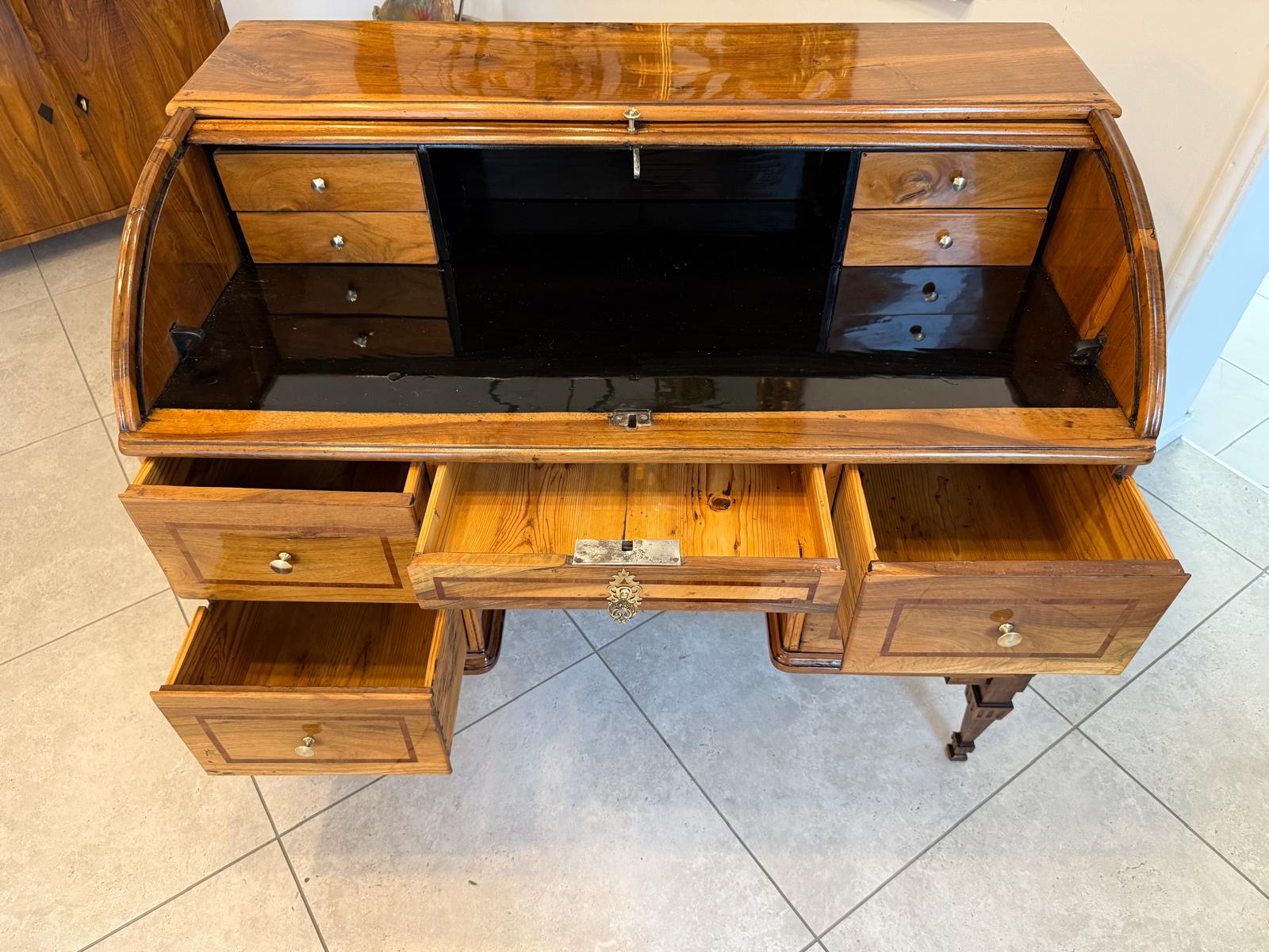 Sale Restauriert Barock Rolladen Sekretär um 1780 Antiquität G2049