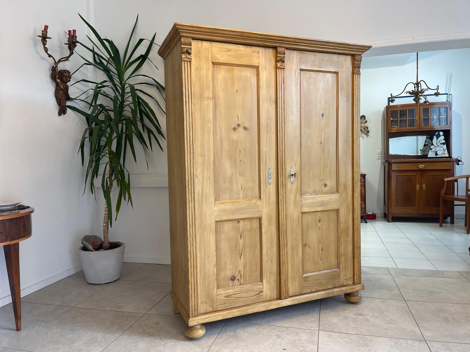 Steirischer Gründerzeit Bauernschrank Naturholzschrank G1091