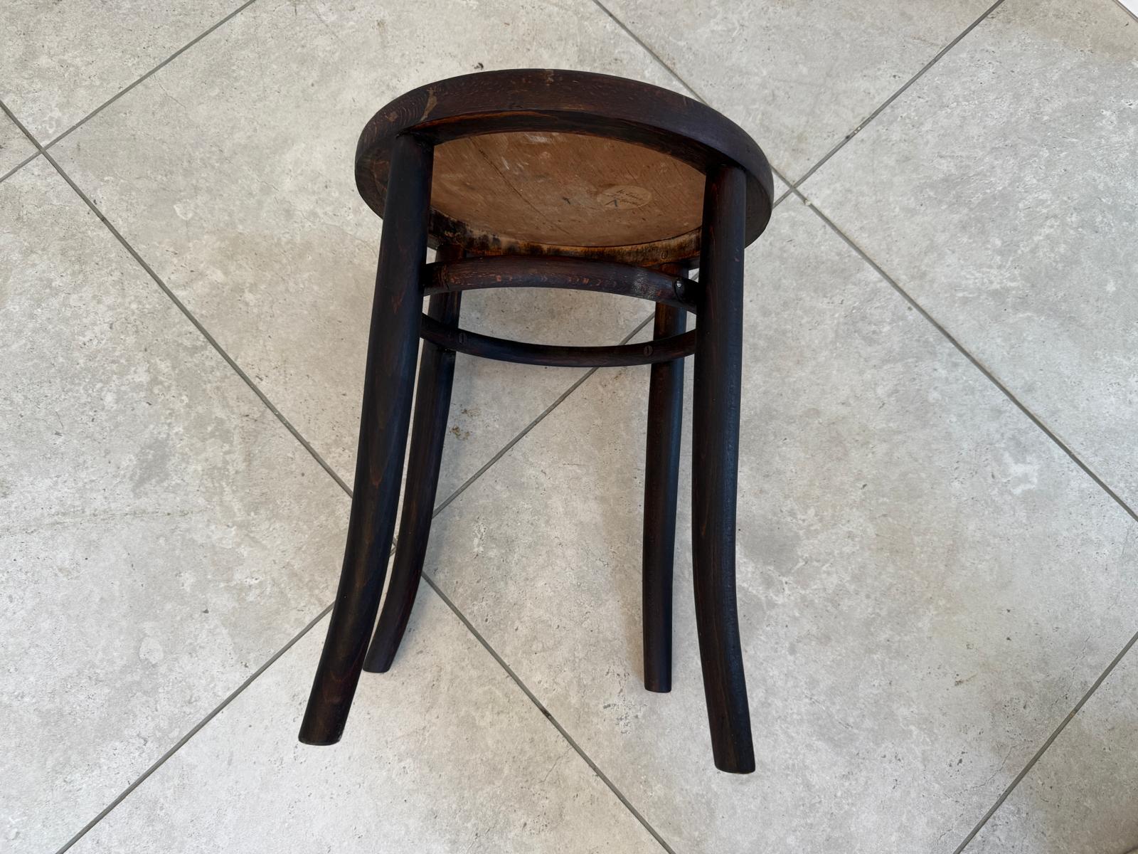 Antiker Jugendstil Hocker aus Holz | 19. Jahrhundert G1757