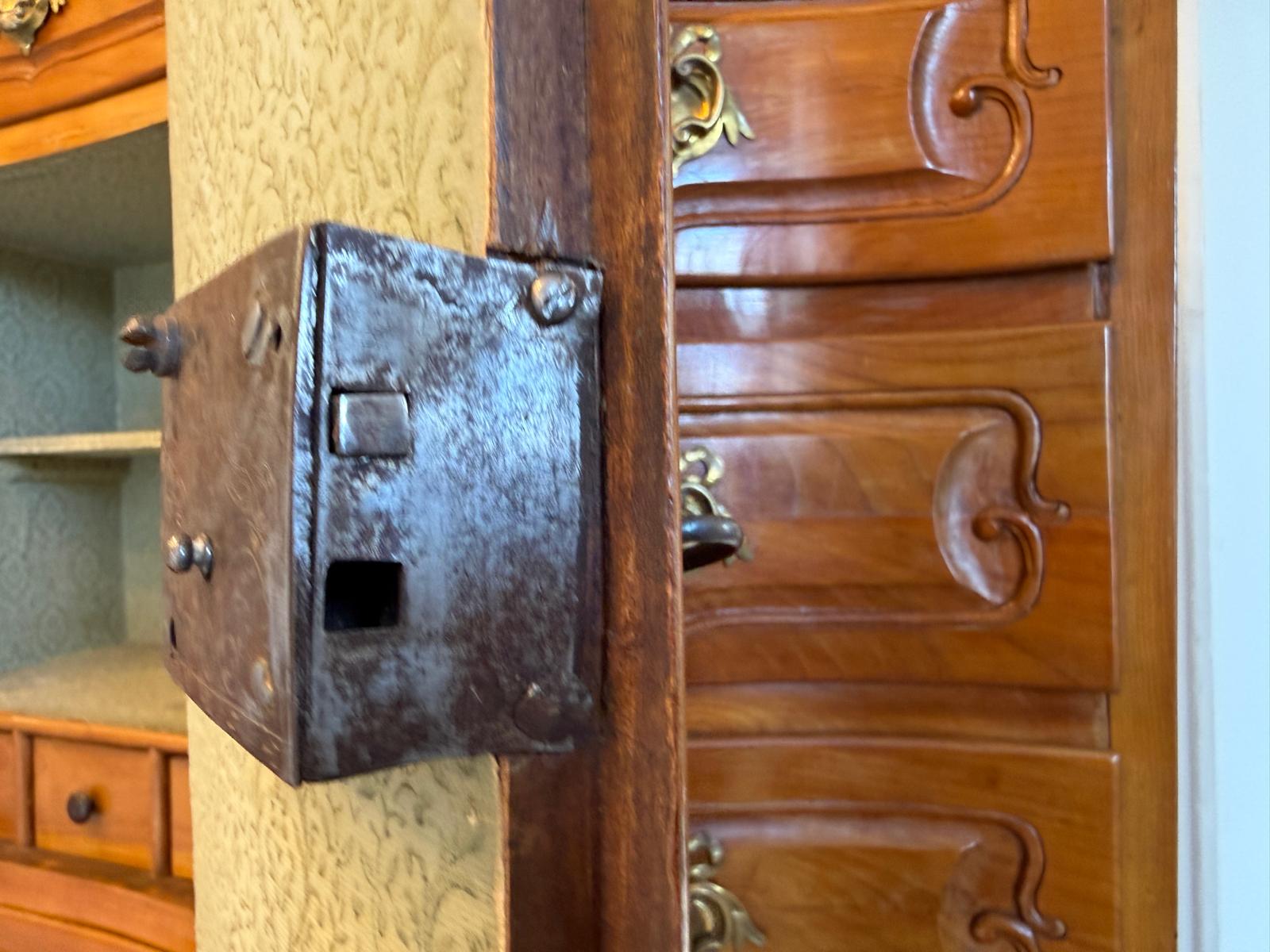 Originale Barocktabernakl Aufsatzkommode Vitrine Antiquität Tabernakl D1144