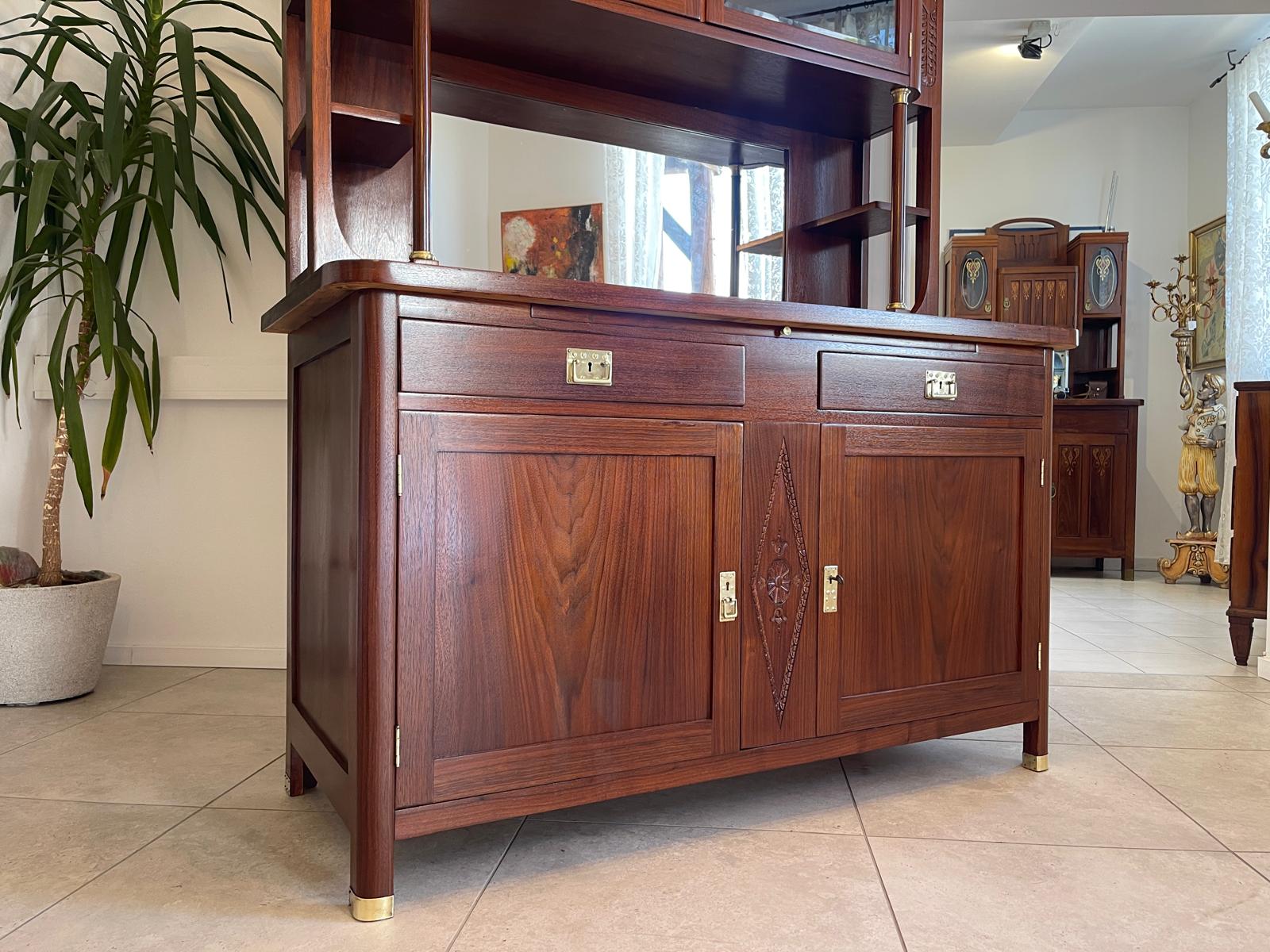 SALE Restauriertes Jugendstil Aufsatzbuffet Etagere Bücherschrank Traum Antiquität G1639