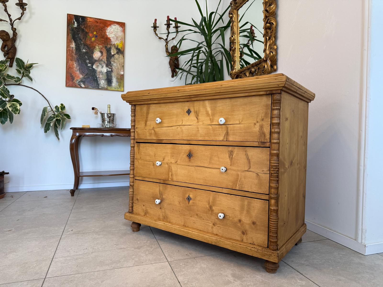Biedermeier Ladenkommode Naturholzkommode Kommode G1833