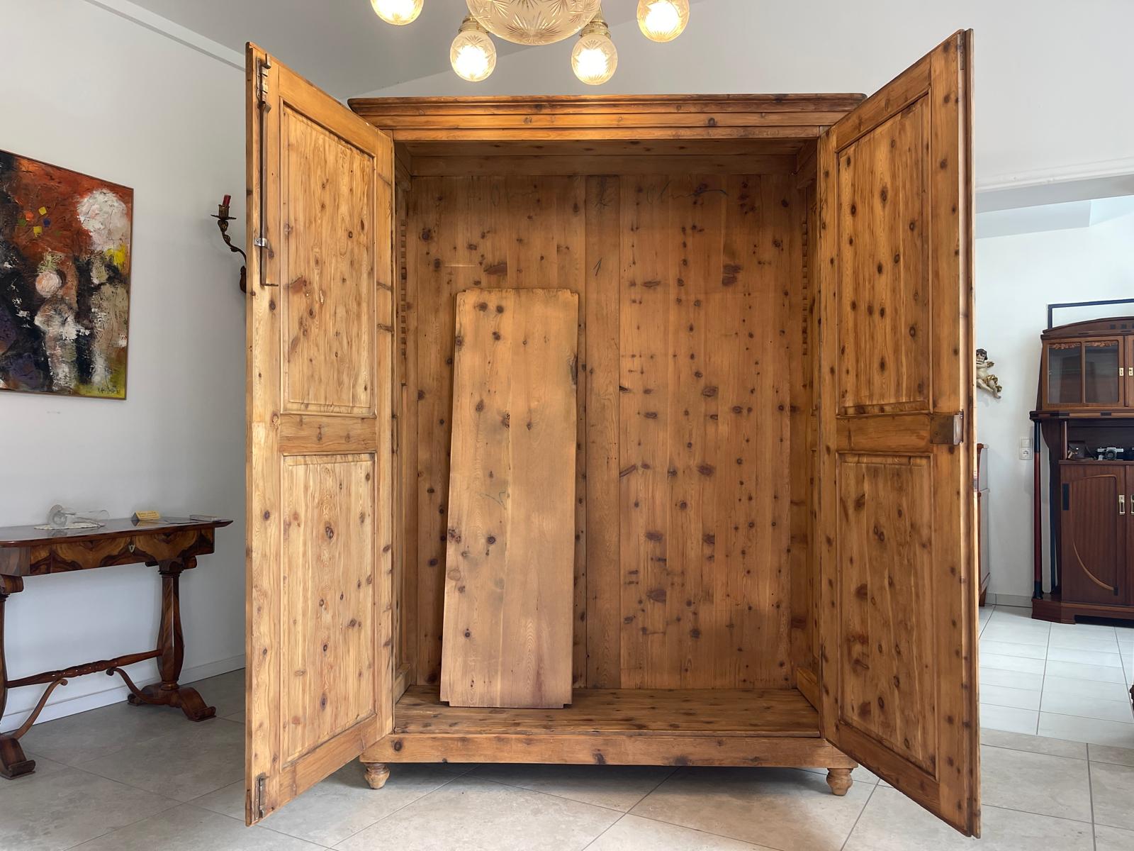 Antiker Biedermeier Zirbenholz Schrank Kasten Bauernschrank G1699