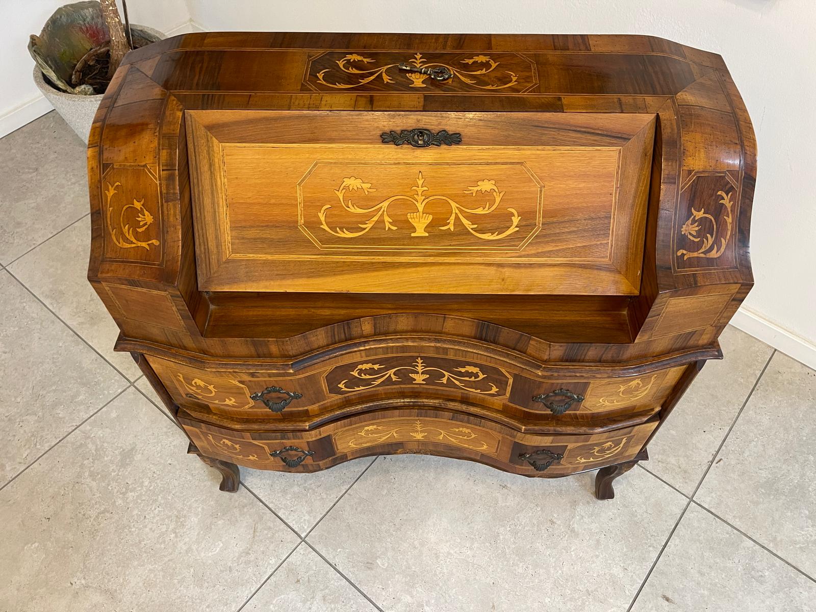 Sekretär Schreibsekretär Barockstil Marketerien G1143